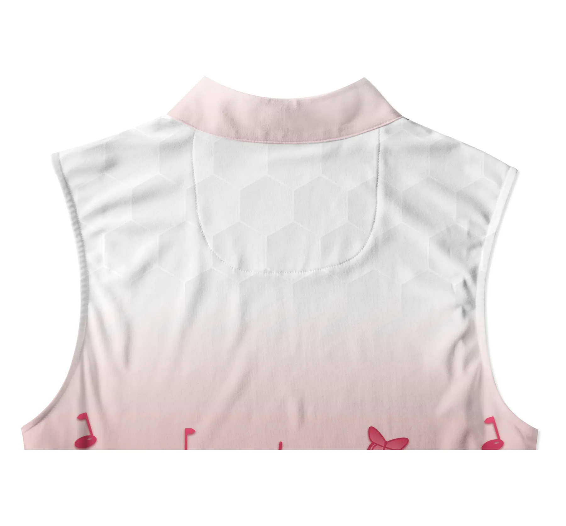 Cherryswing Women's Sleeveless Pink Gradient Golf Polo Shirt