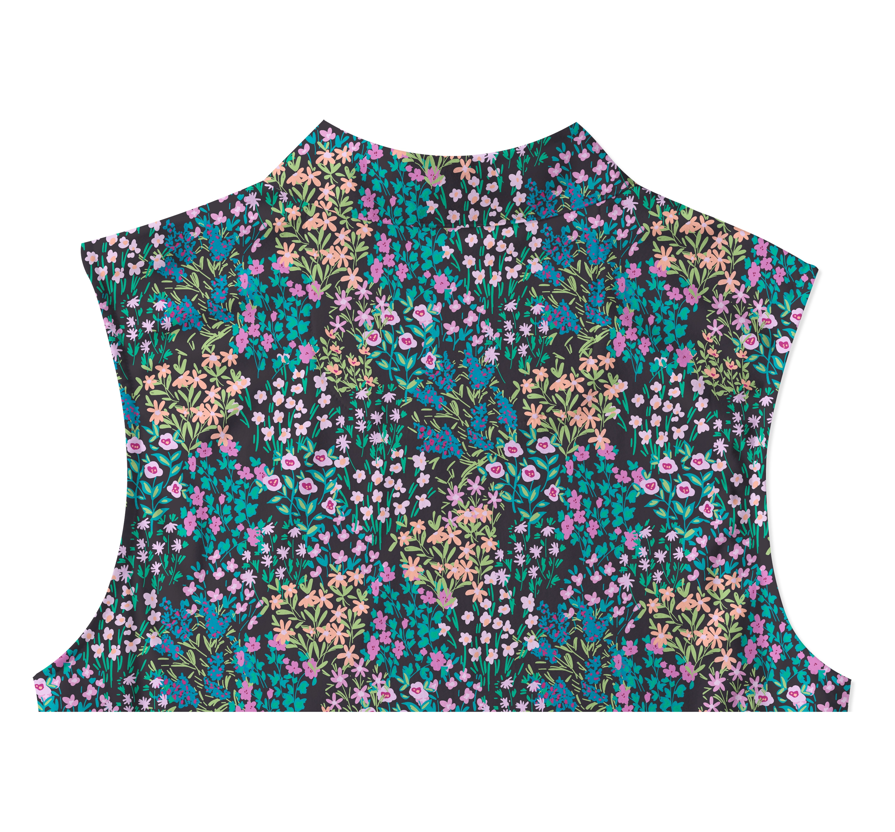 Cherryswing Women's Sleeveless Wildflowers Golf Polo Shirt