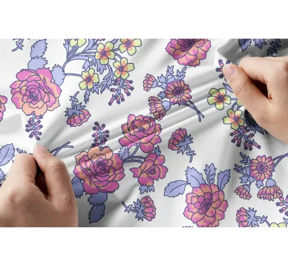 Cherryswing Women's Colorful Flowers Golf Short Sleeve Polo Shirt