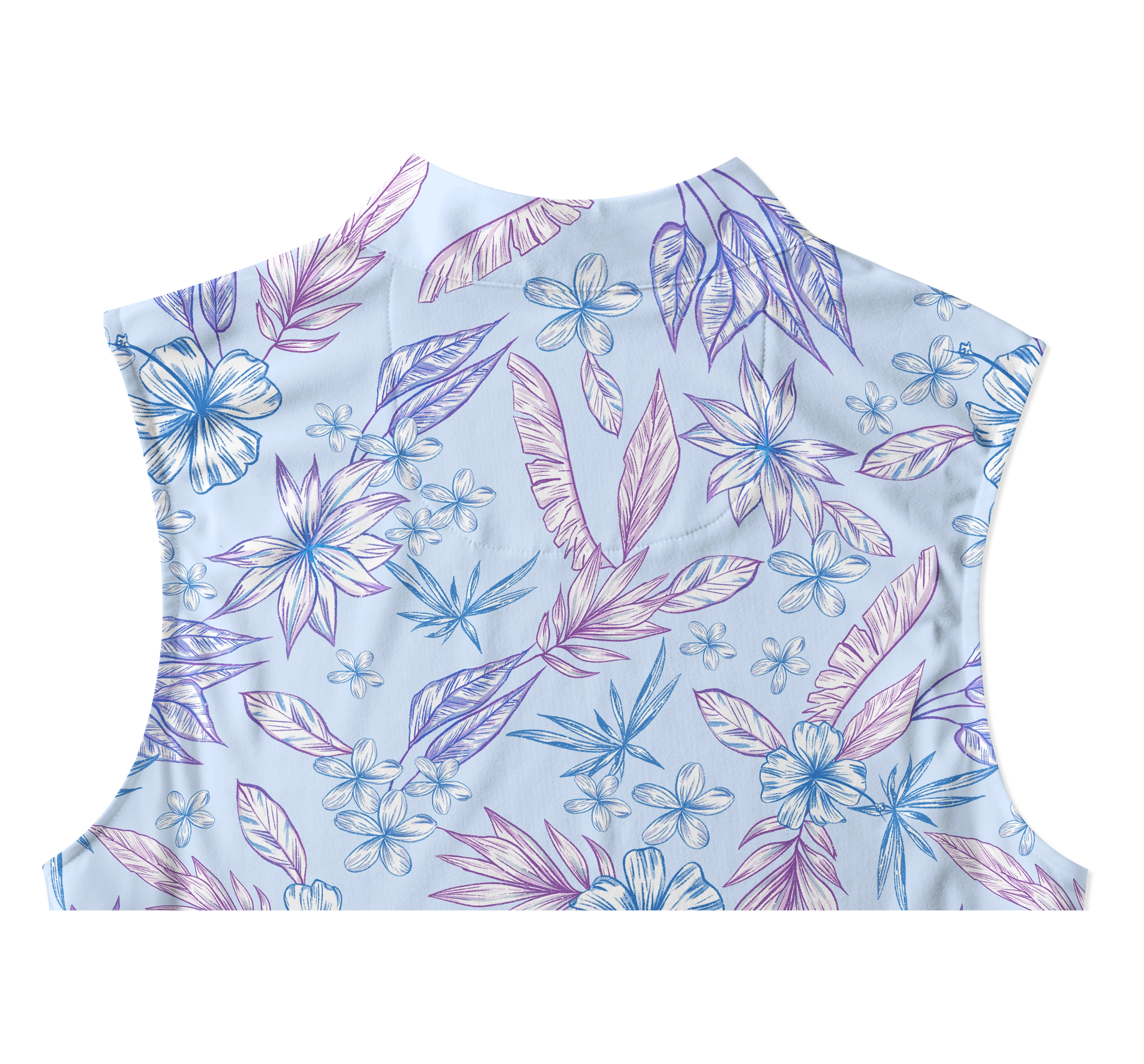 Cherryswing Women's Sleeveless Hibiscus Golf Polo Shirt