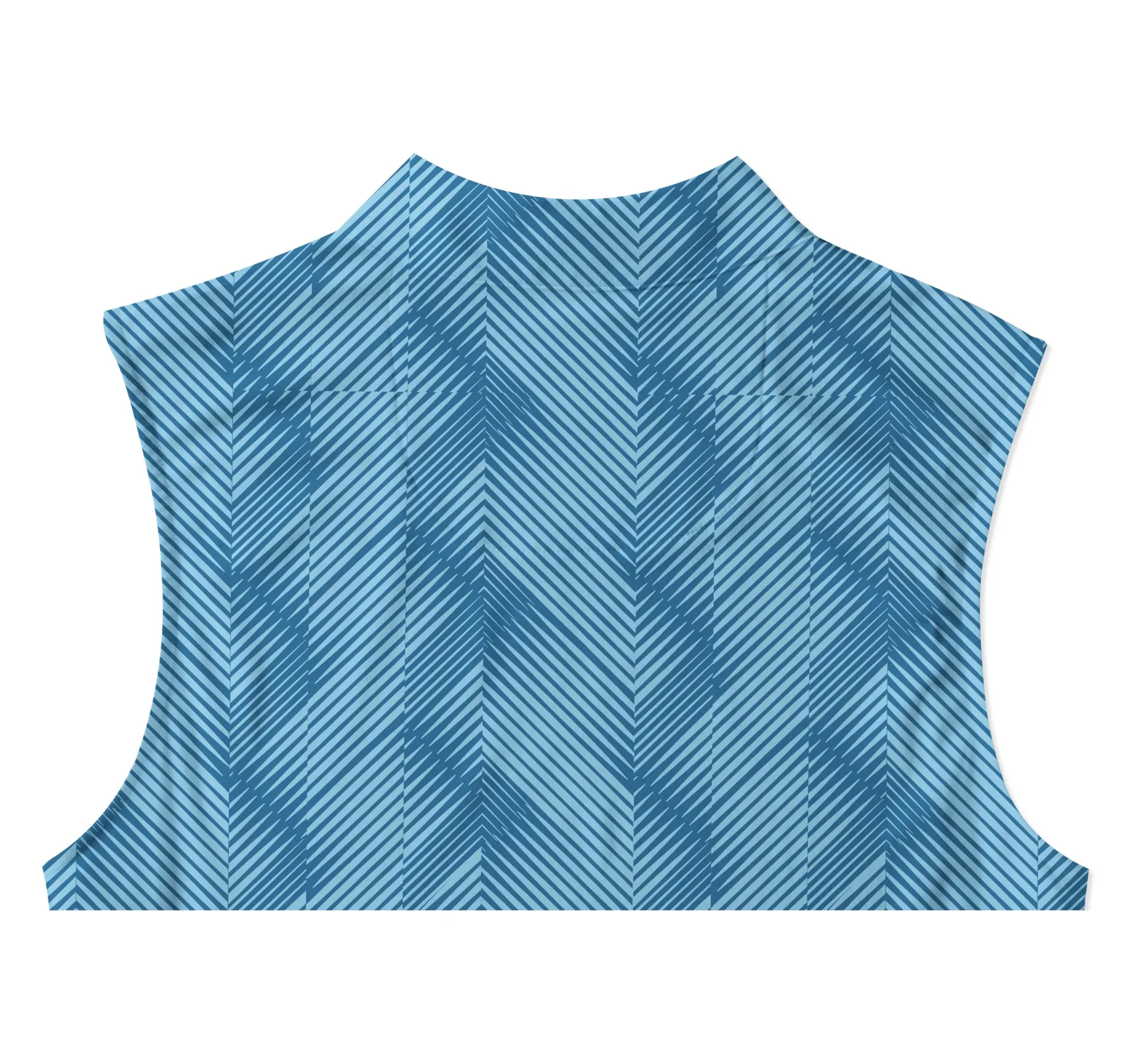 Cherryswing Women's Sleeveless Water Ripples Golf Polo Shirt