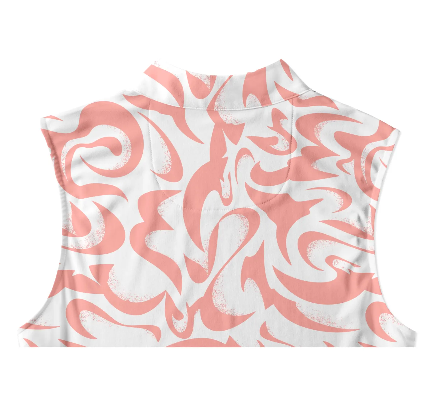 Cherryswing Women's Coral Bloom Abstract Golf Polo Sleeveless Shirt