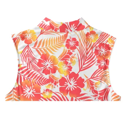 Cherryswing Women's Tropical Blossom Sleeveless Golf Shirt