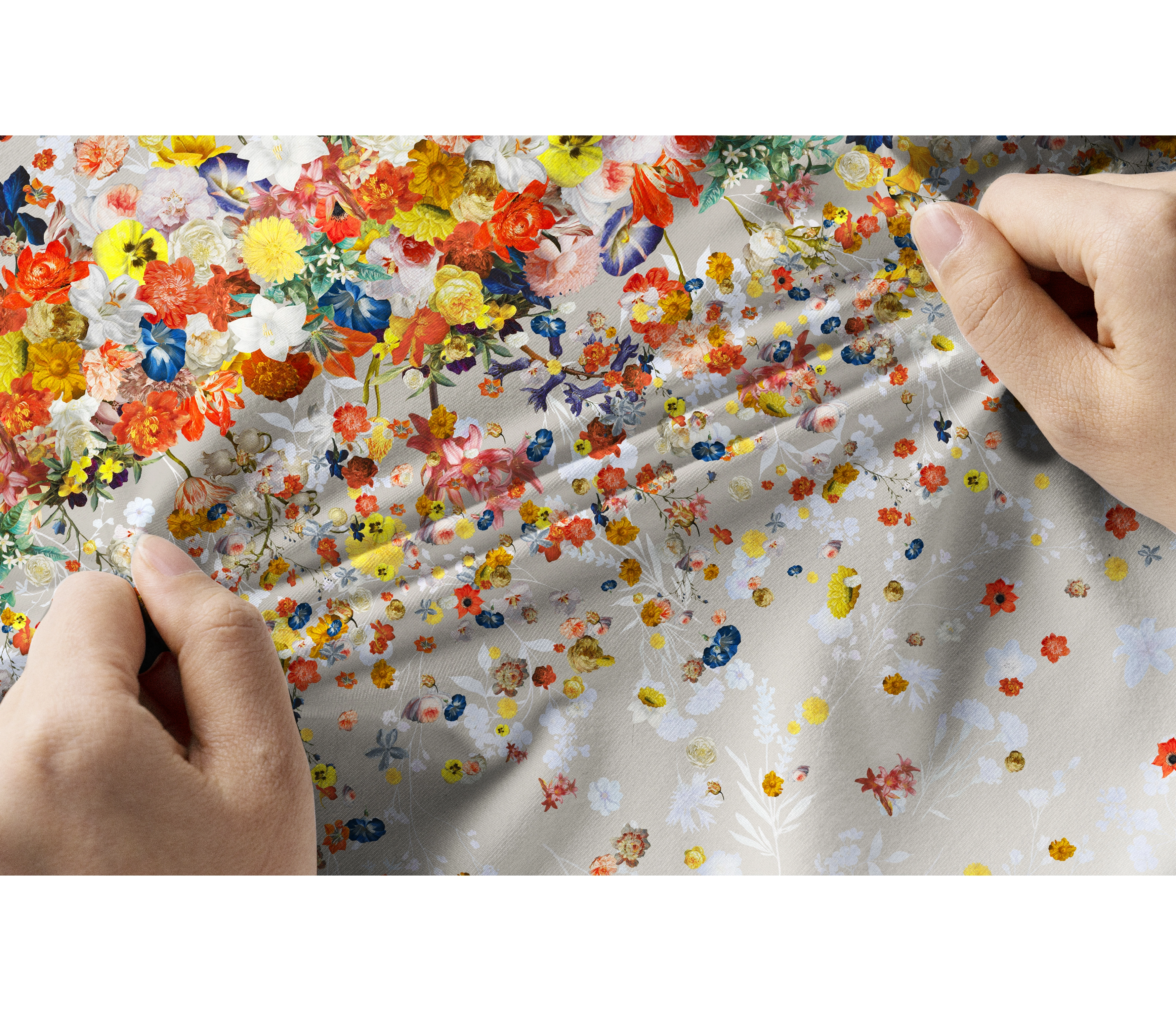 Cherryswing Women's Colorful Wildflowers Short Sleeve Polos