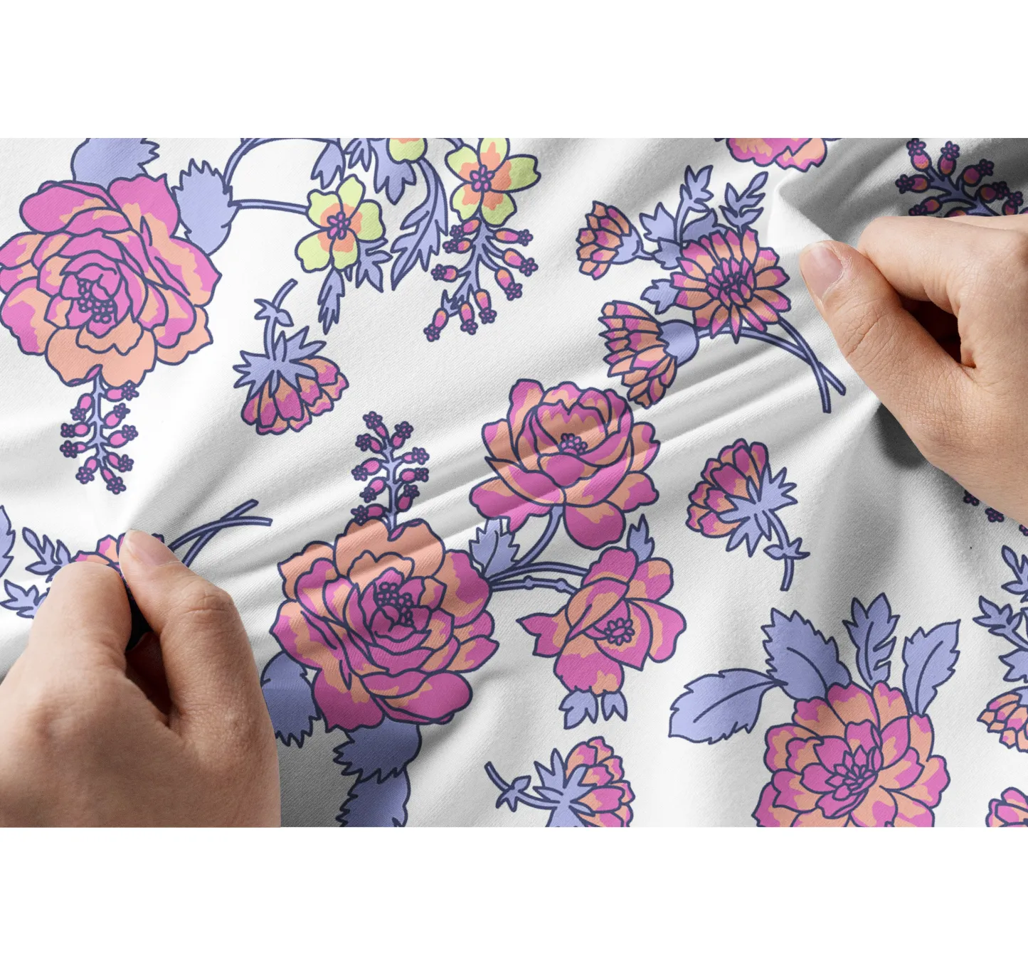 Cherryswing Women's Colorful Flowers Golf Long Sleeve Polo Shirt