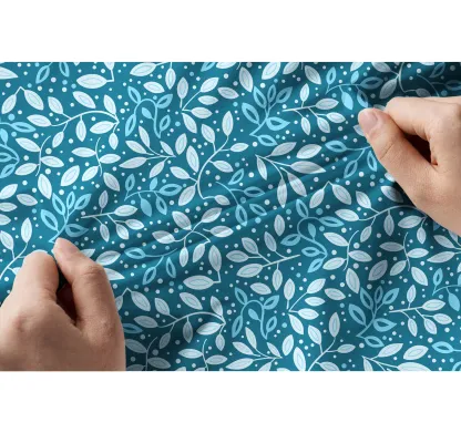 Cherryswing Women's Teal Leaf Motif Short Sleeve Golf Polo Shirt