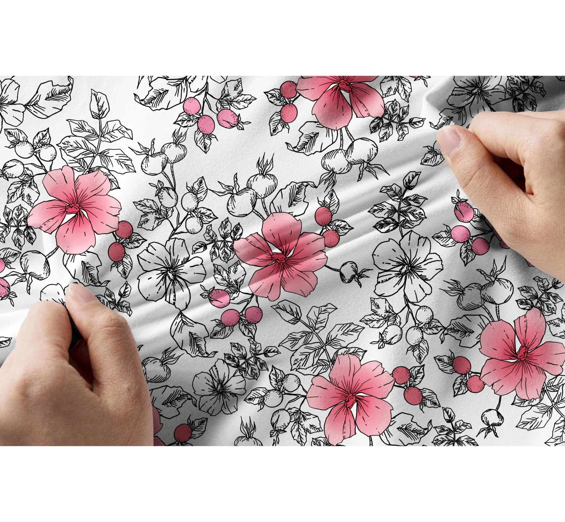 Cherryswing Women's Gradient Color Flowers Short Sleeve Golf Polo Shirt