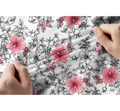 Cherryswing Women's Gradient Color Flowers Short Sleeve Golf Polo Shirt