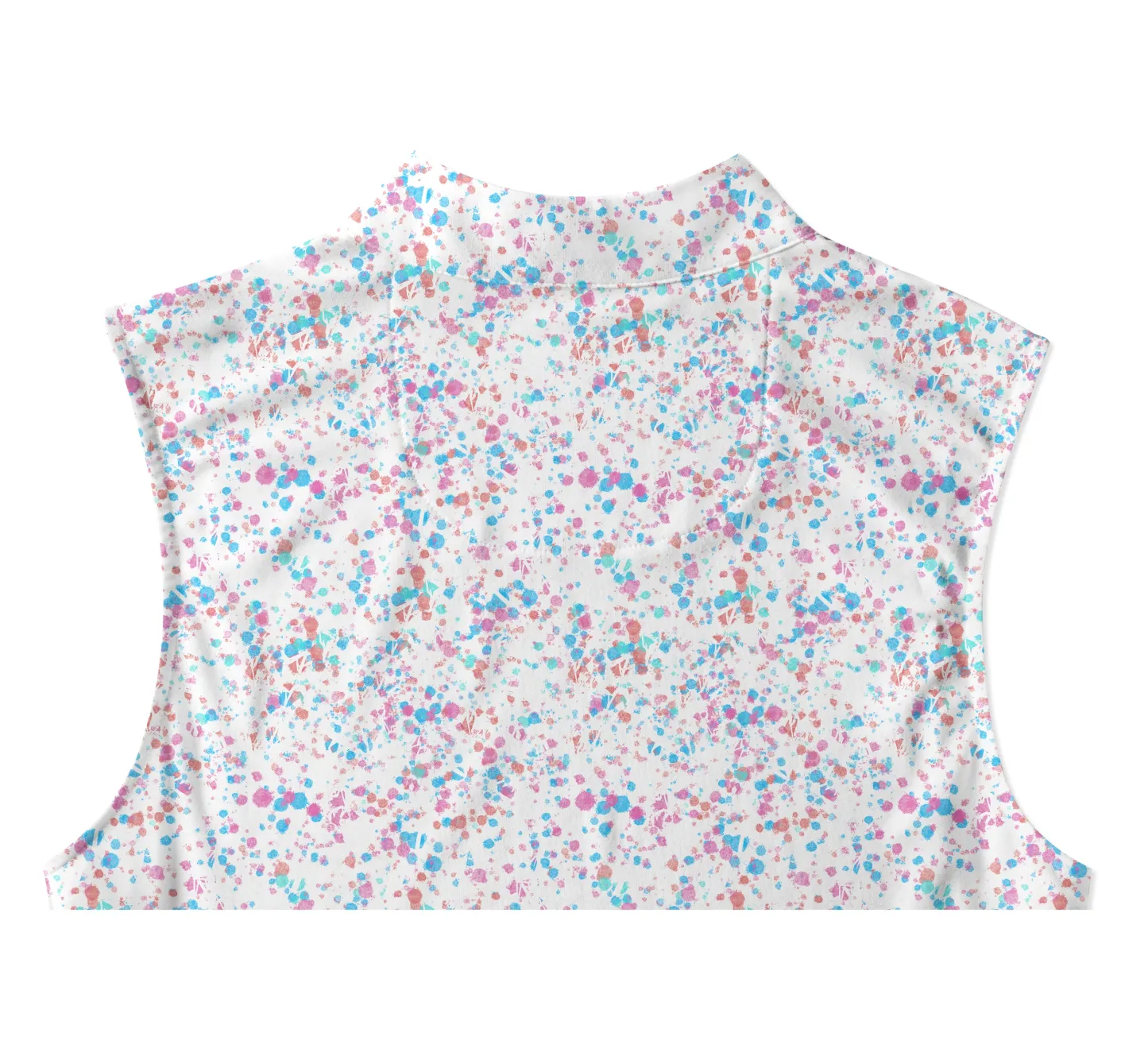 Cherryswing Women's Ink Splash Sleeveless Golf Polo Shirt