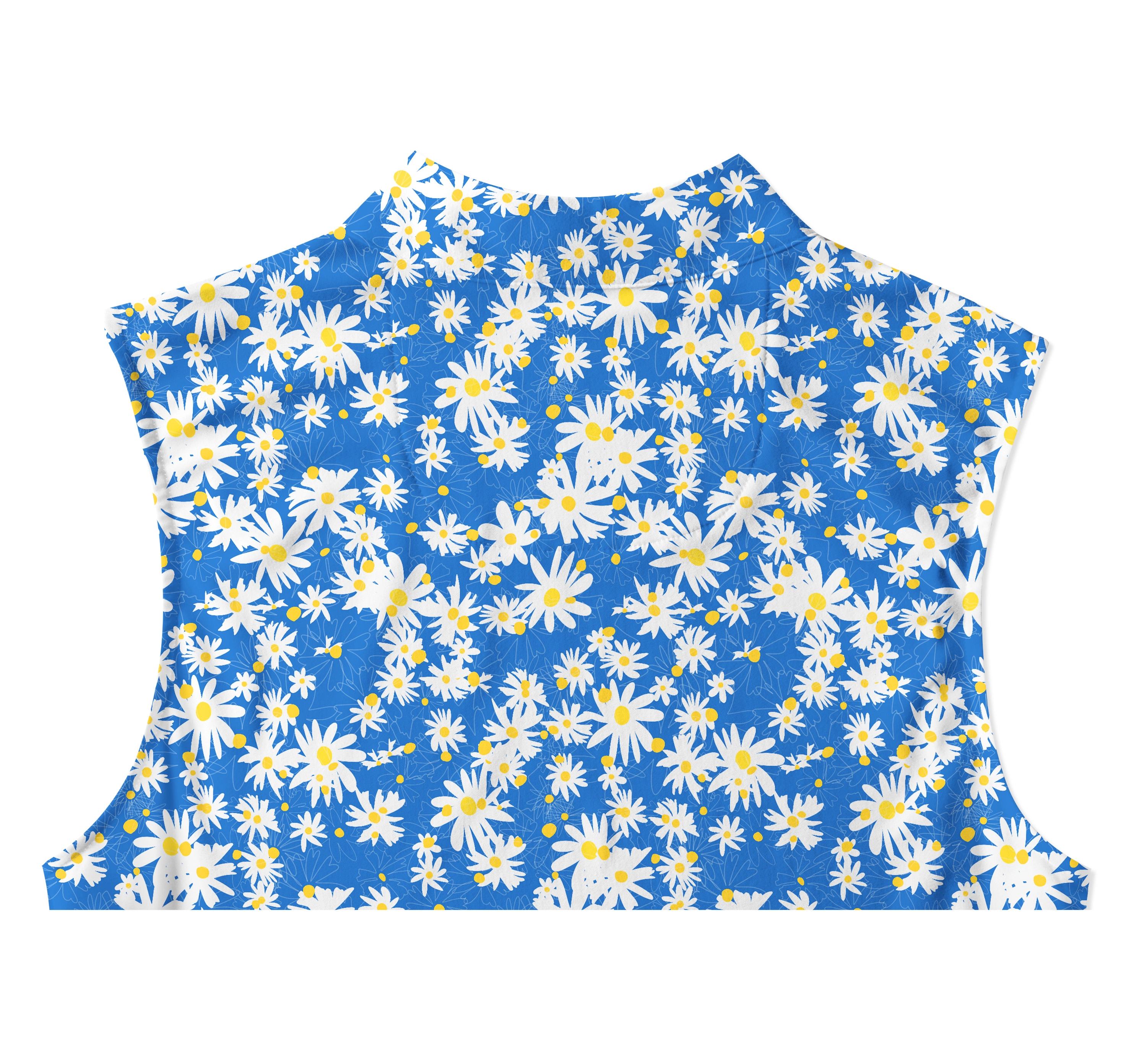 Cherryswing Women's Daisy Print Sleeveless Golf Polo Shirt