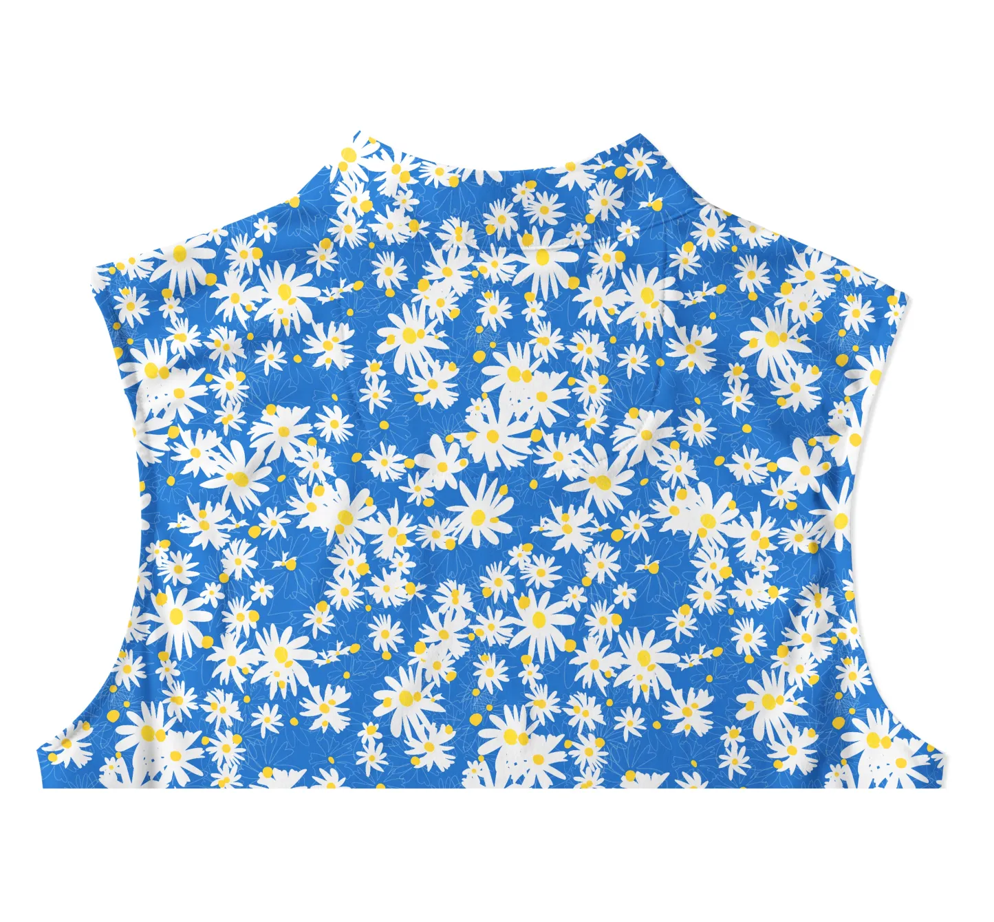 Cherryswing Women's Daisy Print Sleeveless Golf Polo Shirt