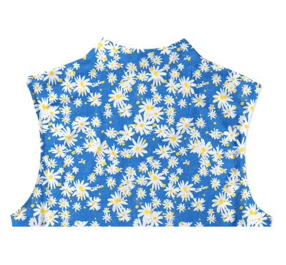 Cherryswing Women's Daisy Print Sleeveless Golf Polo Shirt