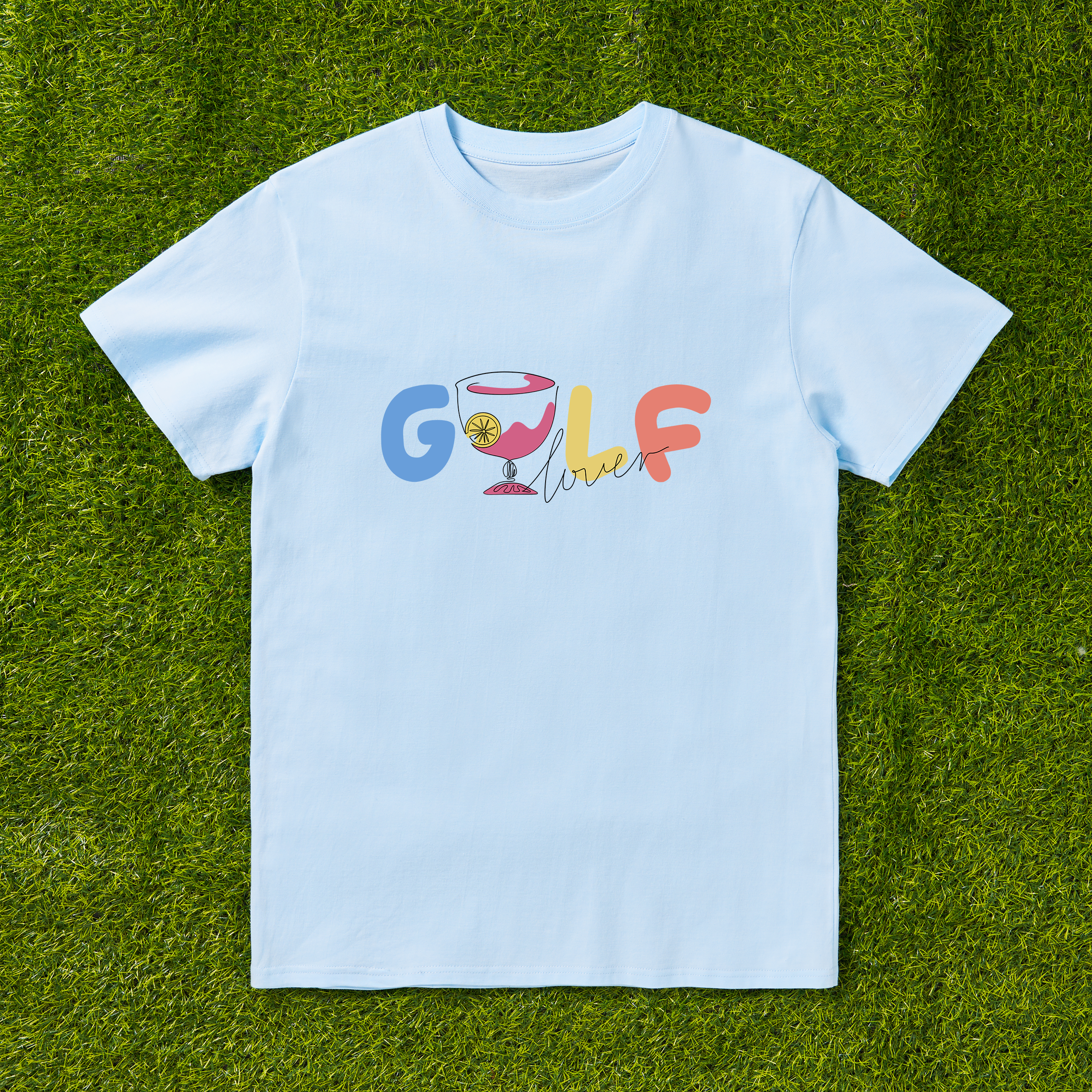 Cherryswing 'Golf Lovers' Cocktail Pattern T-Shirt