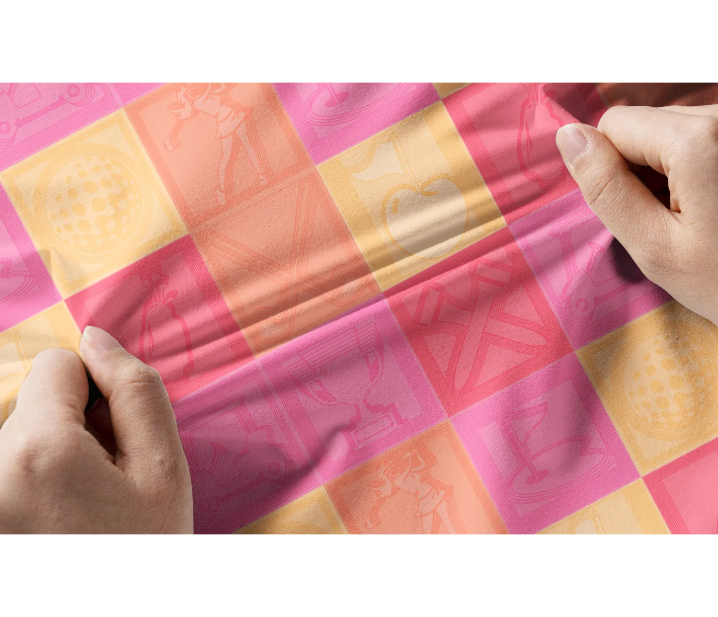 Cherryswing Women's Vibrant Checkered Pattern Short Sleeve Golf Shirt