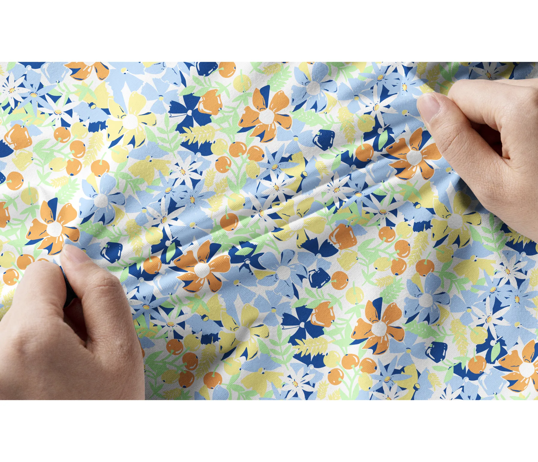 Cherryswing Women's Wildflowers Pattern Short Sleeve Golf Shirt