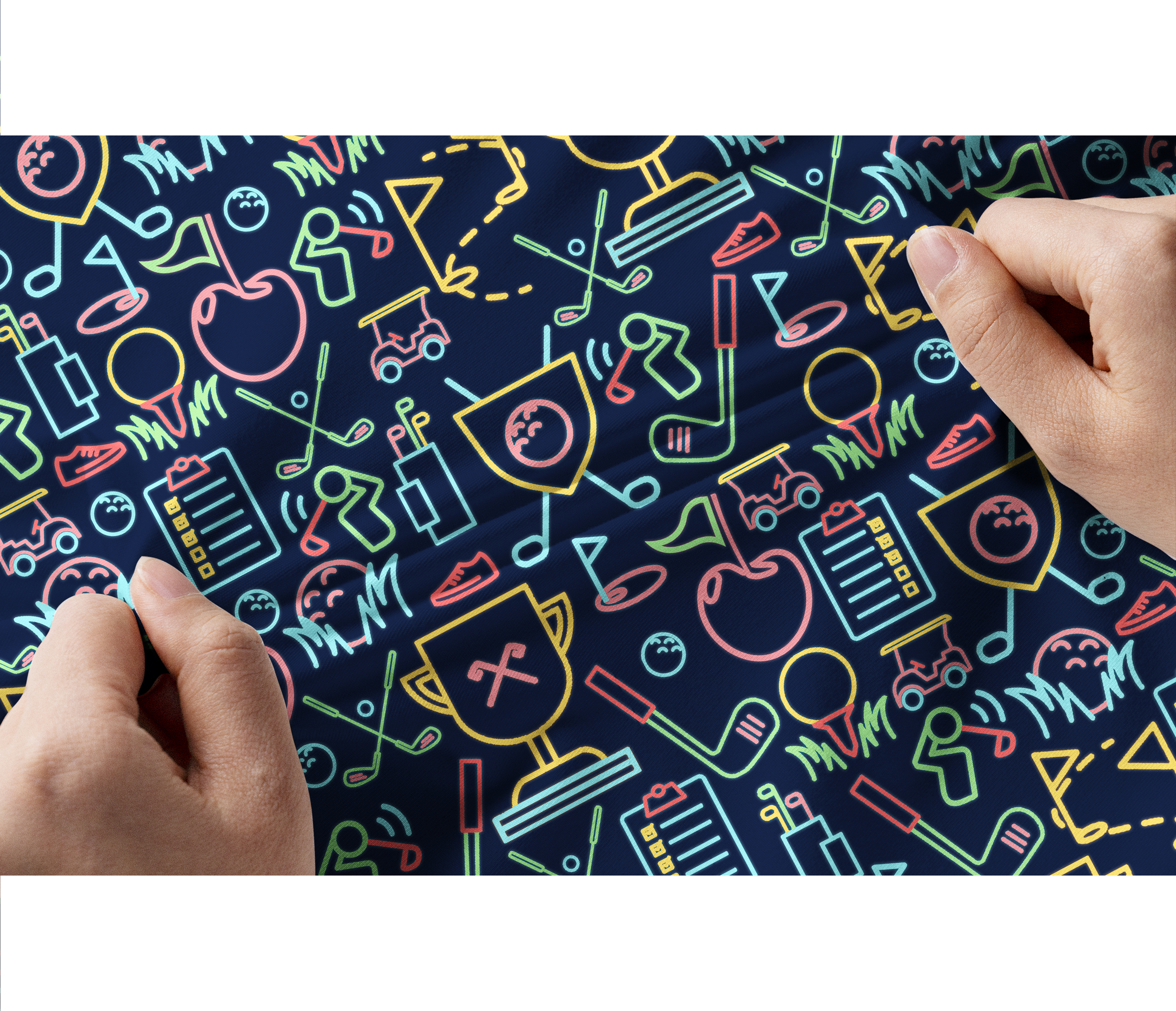 Cherryswing Women's Classic Golf Symbols Short Sleeve Golf Shirt