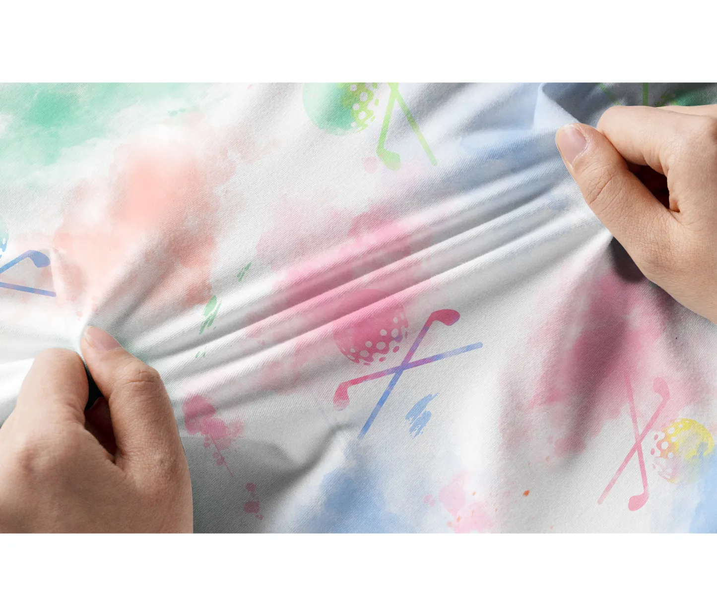Cherryswing Women's Watercolor Painting Golf Short Sleeve Polo Shirt
