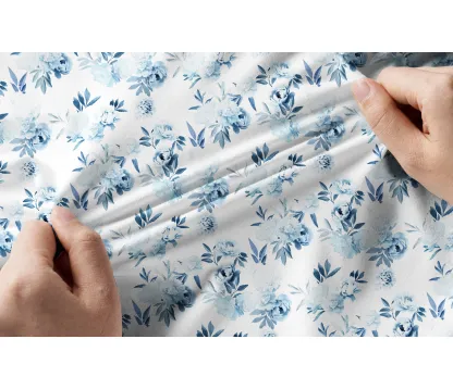 Cherryswing Women's Blue Floral Golf Short Sleeve Polo Shirt