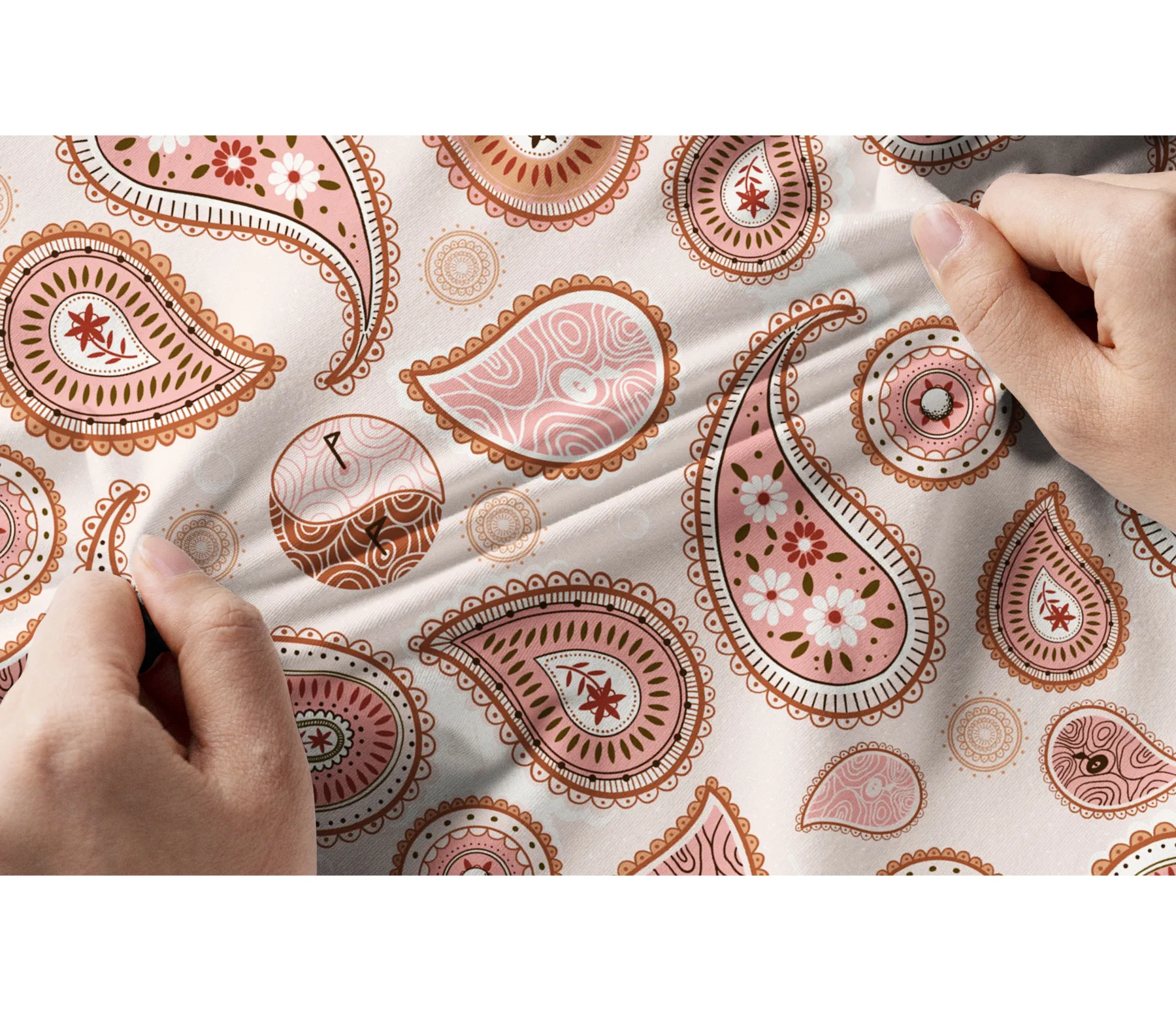 Cherryswing Women's Paisley Pattern Short Sleeve Polo Shirt