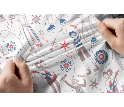 Cherryswing Women's Doodle Pattern Short Sleeve Polo Shirt