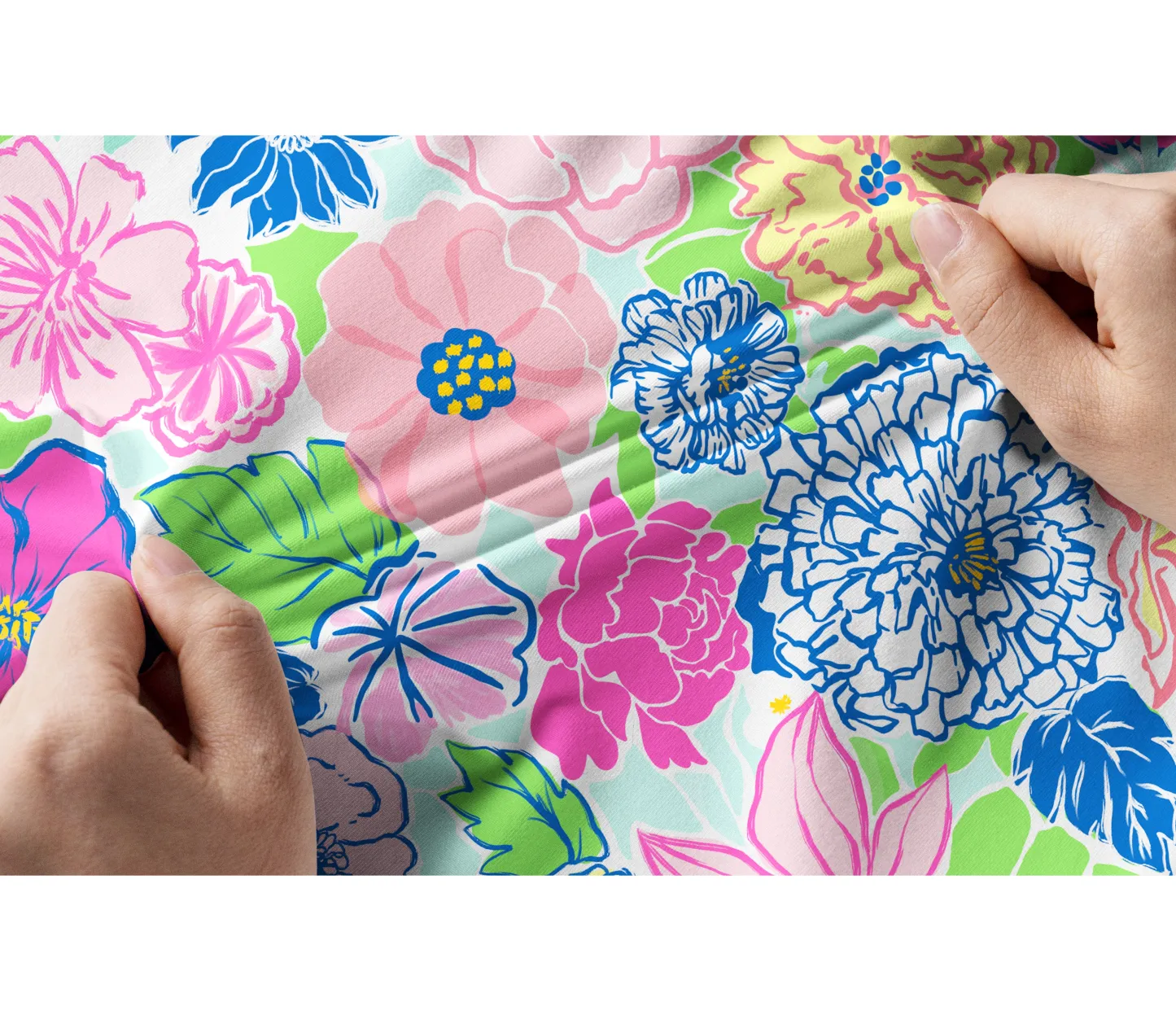 Cherryswing Women's Stylized Flowers Short Sleeve Polo Shirt