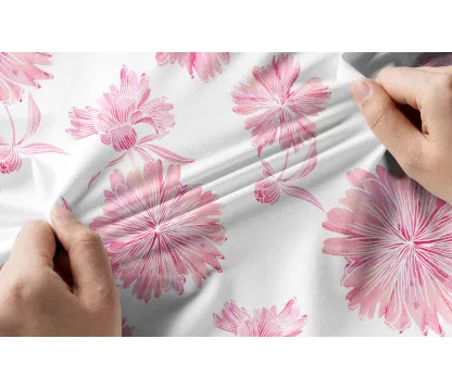 Cherryswing Women's Print Wildflowers Short Sleeve Polo Shirt