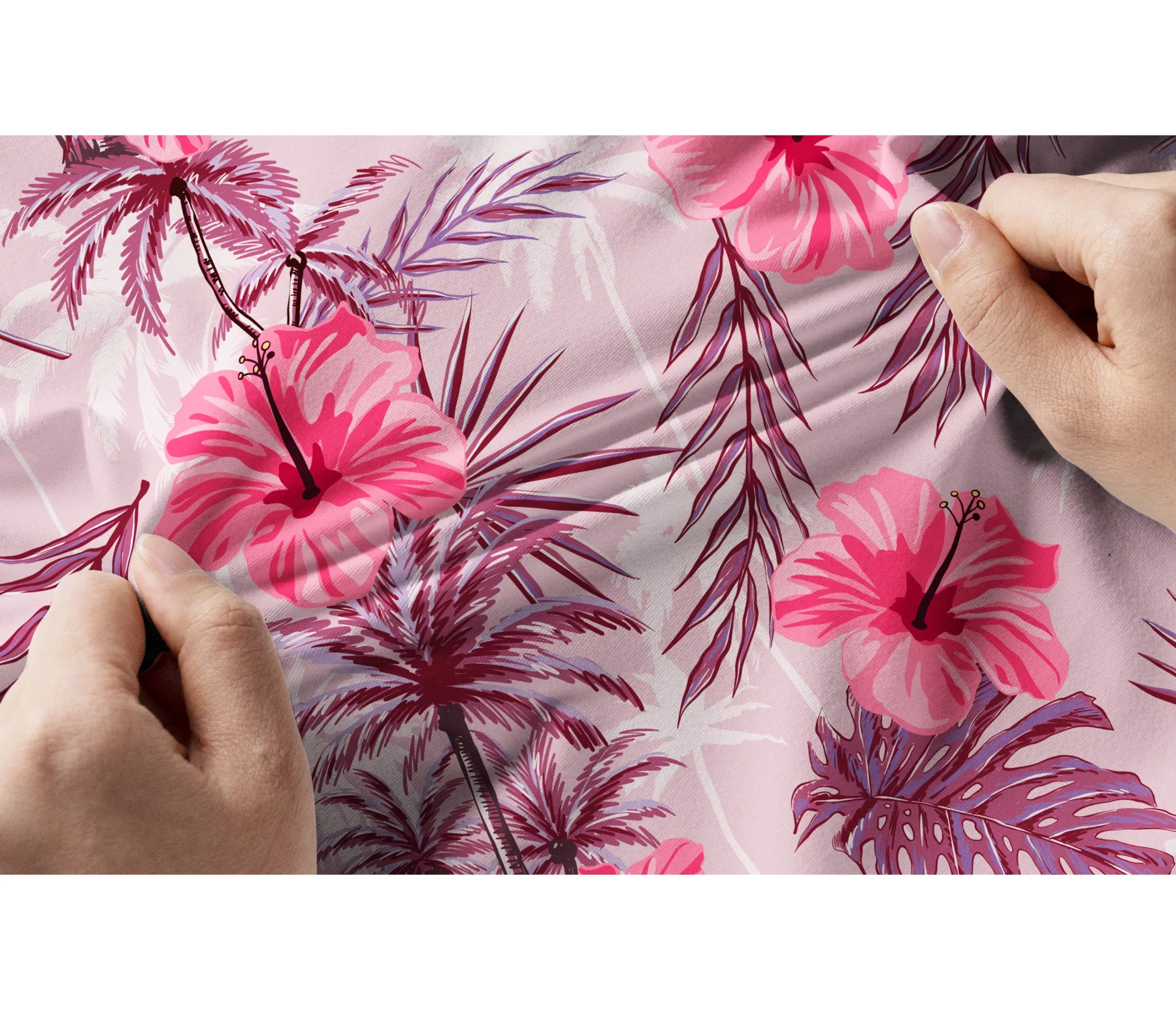 Cherryswing Women's Tropical Hibiscuss Short Sleeve Polo Shirt