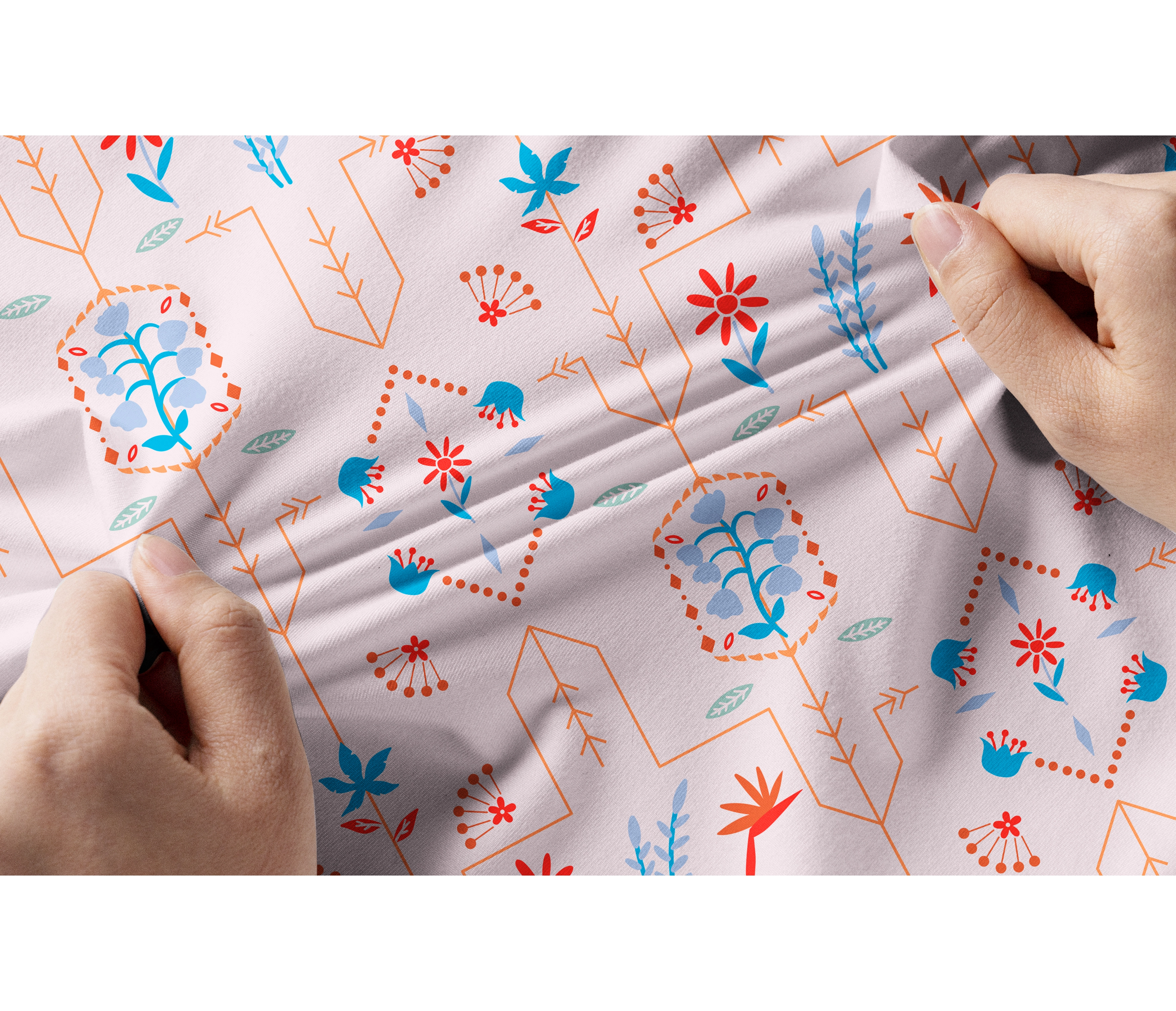 Cherryswing Women's Geometric Floral Shapes Short Sleeve Polo Shirt