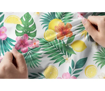 Cherryswing Women's Citrus Garden Short Sleeve Polos