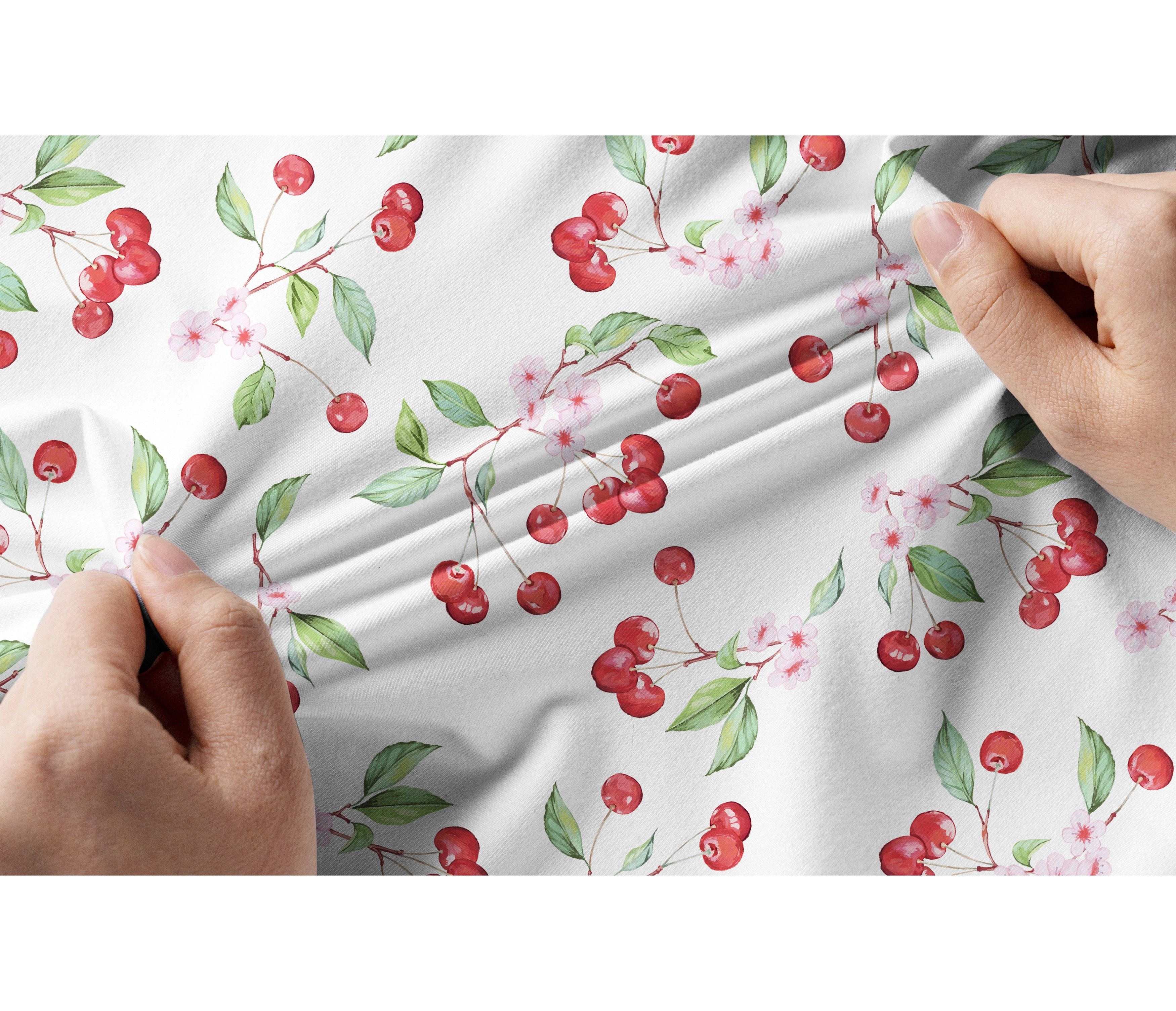 Cherryswing Women's Cherry Blossoms Short Sleeve Polos