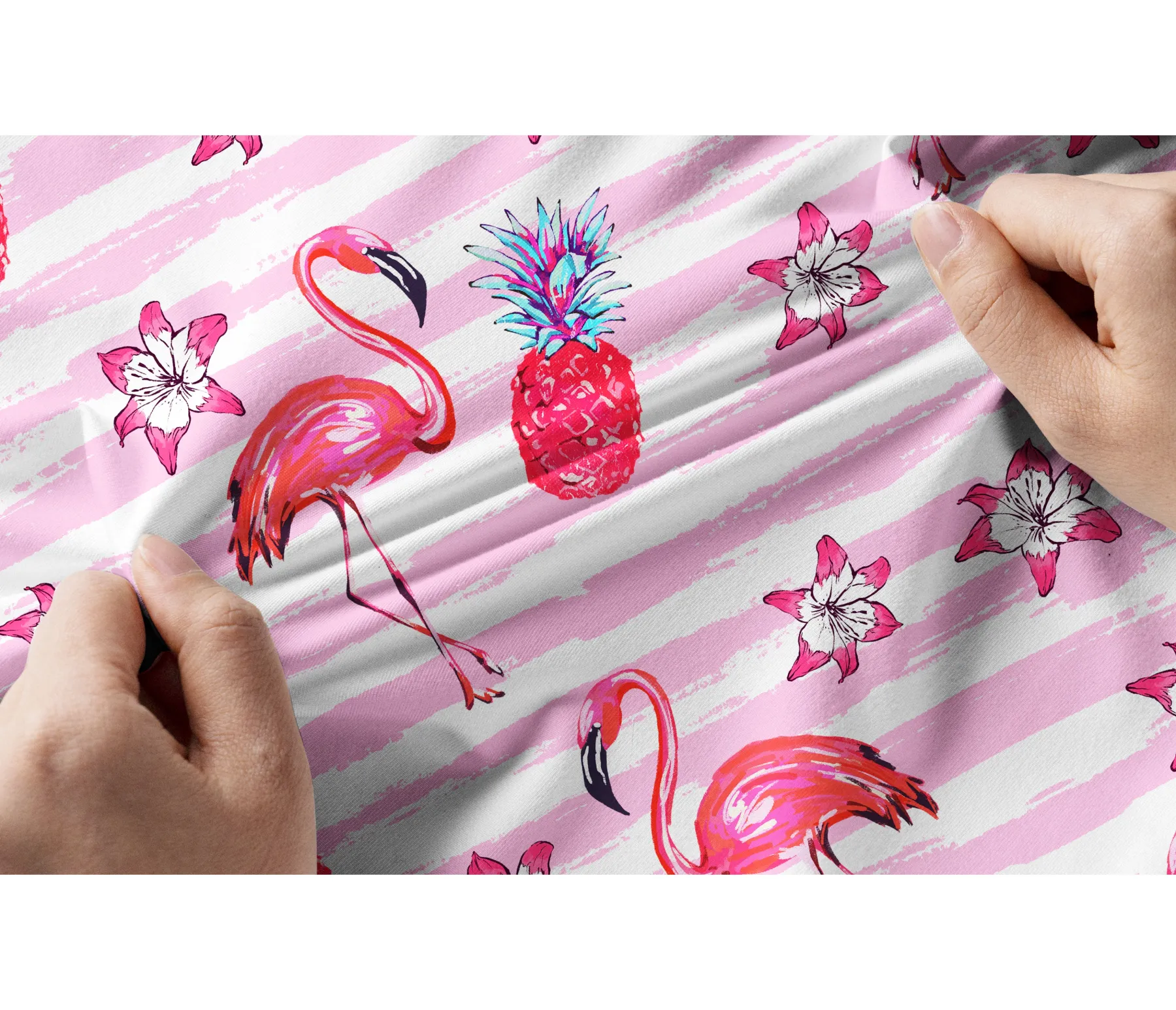 Cherryswing Women's Playful Flamingos Short Sleeve Polos