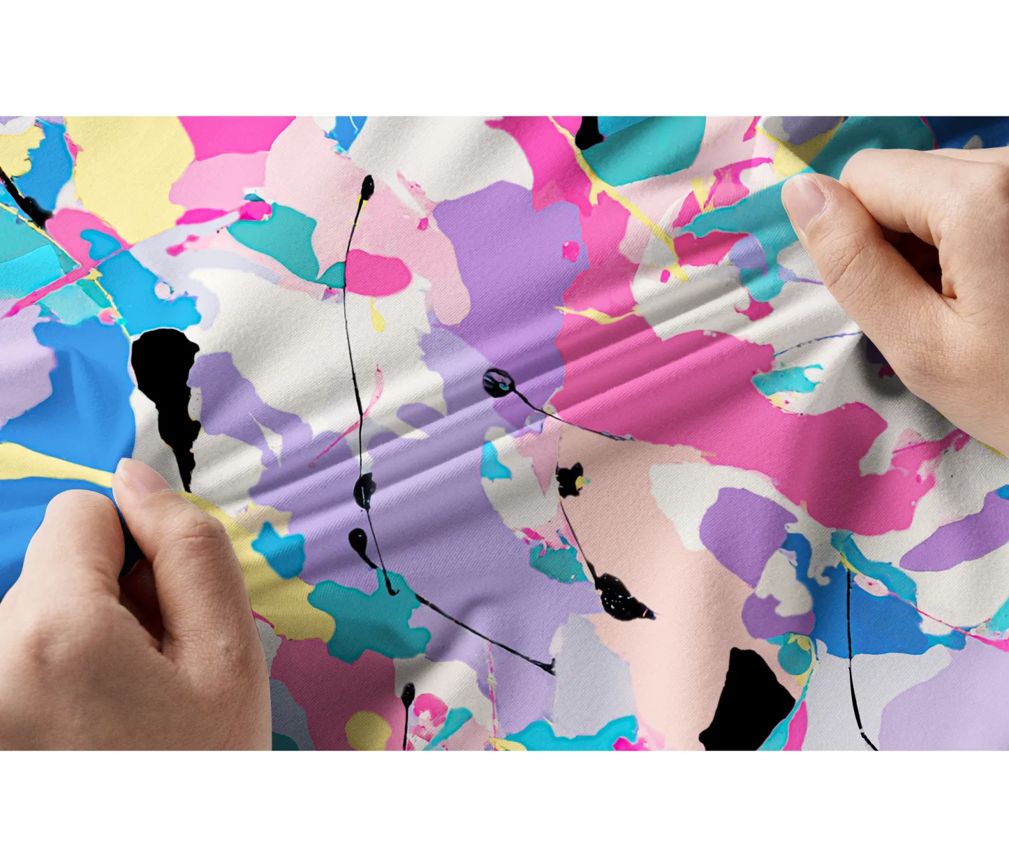 Cherryswing Women's Abstract Expressionism Short Sleeve Polos