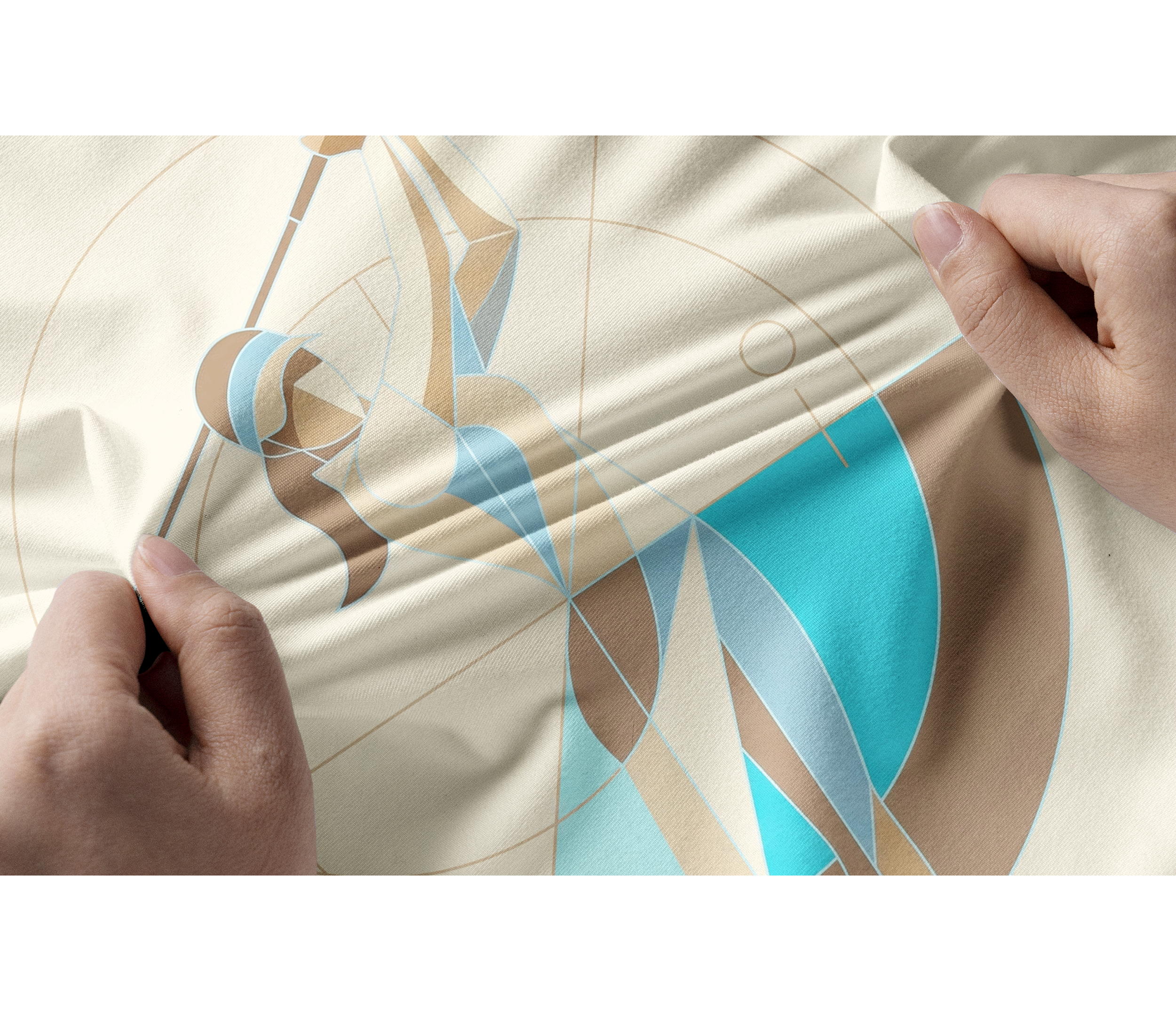 Cherryswing Women's Geometric Golfer Art Print Short Sleeve Golf Shirt