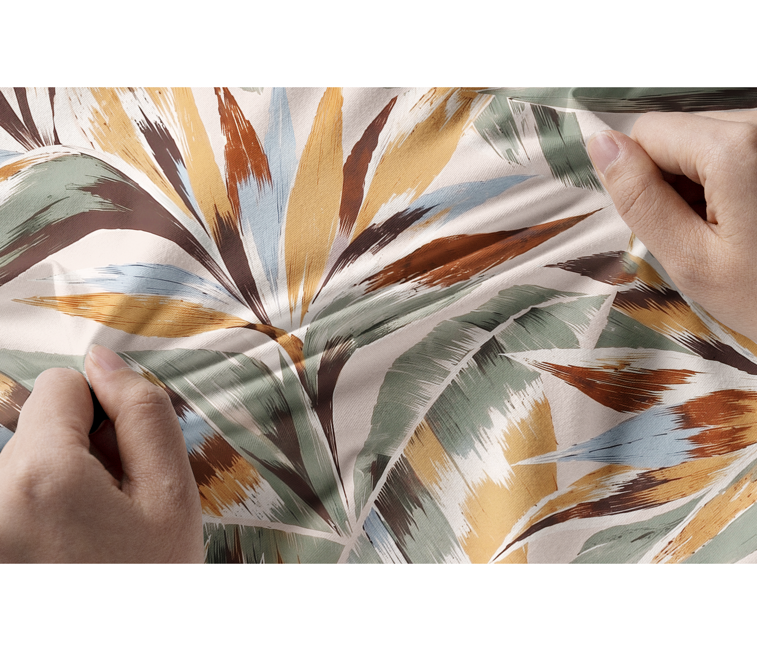 Cherryswing Women's Bold Brushstroke Tropical Leaf Short Sleeve Golf Shirt