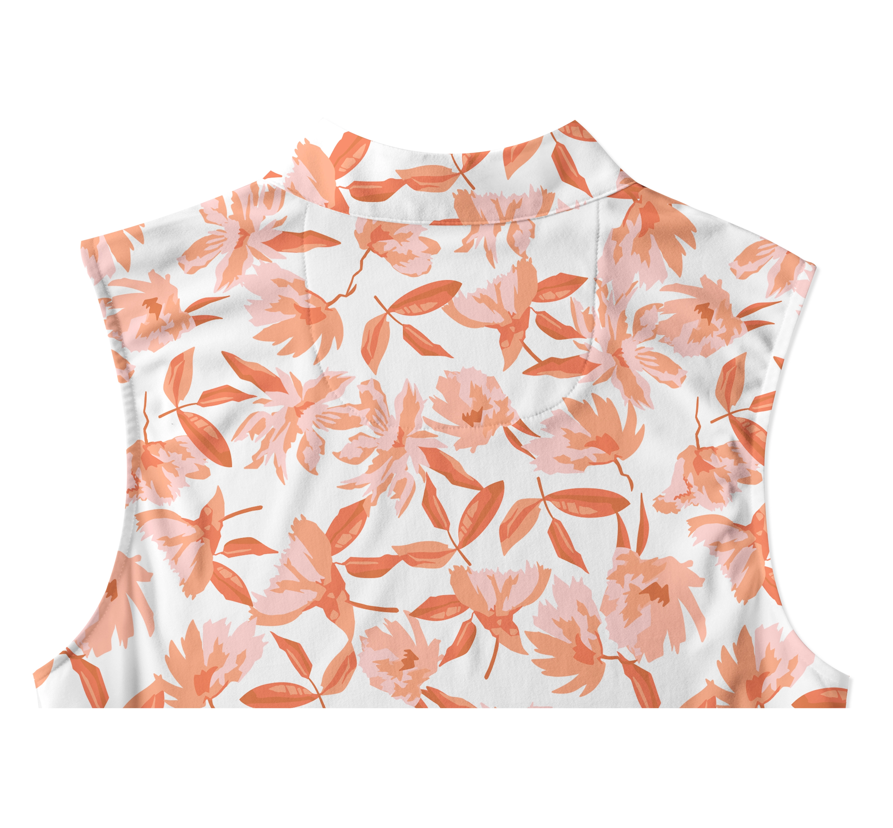 Cherryswing Women's Autumn Blossom Golf Polo Sleeveless Shirt