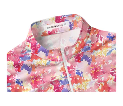 Cherryswing Women's Riot Of Colors Sleeveless Golf Shirt