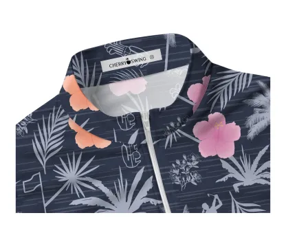 Cherryswing Women's Tropical Green Sleeveless Golf Shirt