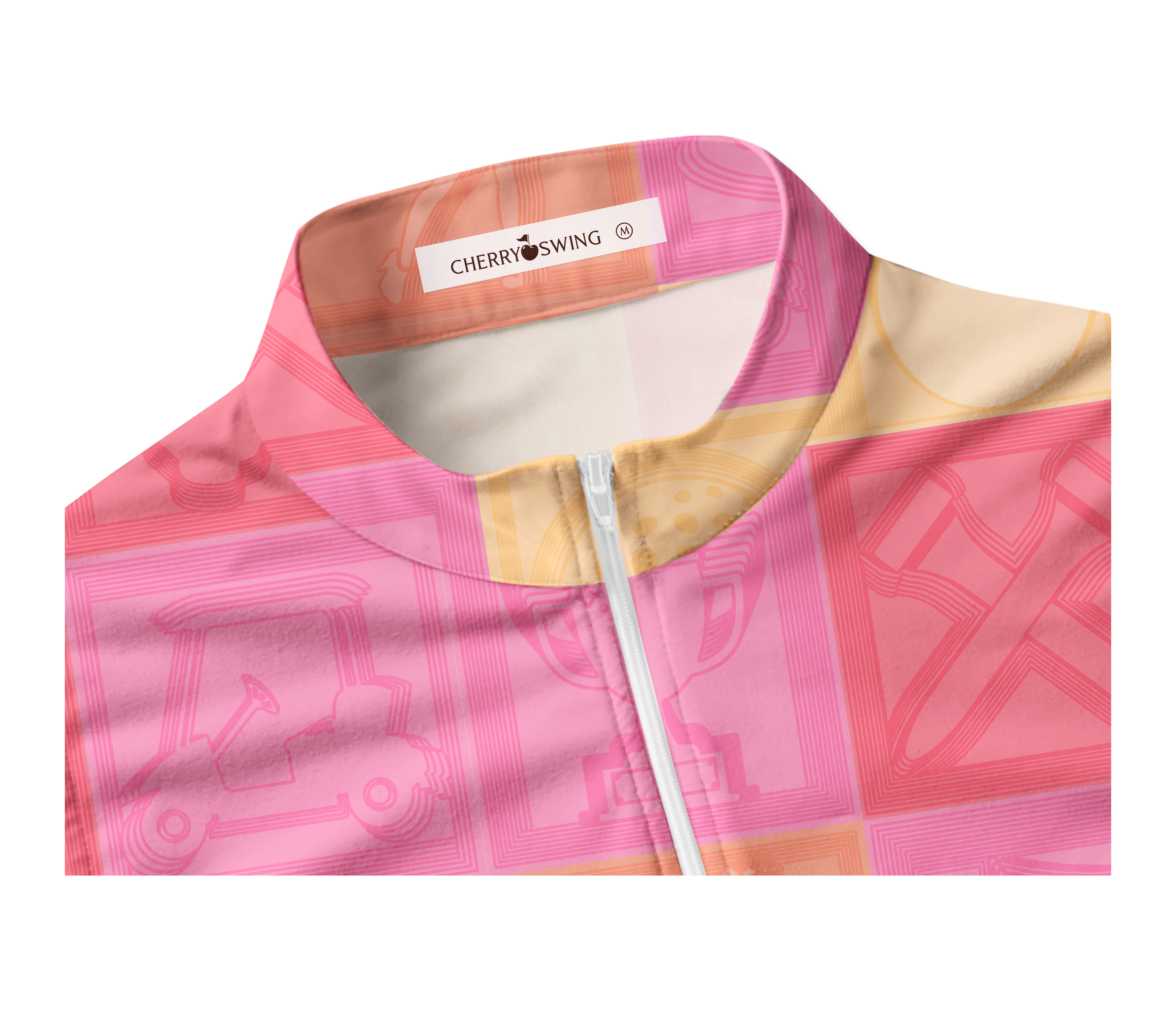 Cherryswing Women's Vibrant Checkered Pattern Sleeveless Golf Shirt