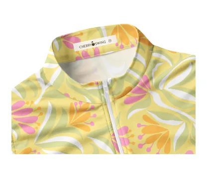 Cherryswing Women's Tropical Bloom Sleeveless Golf Shirt
