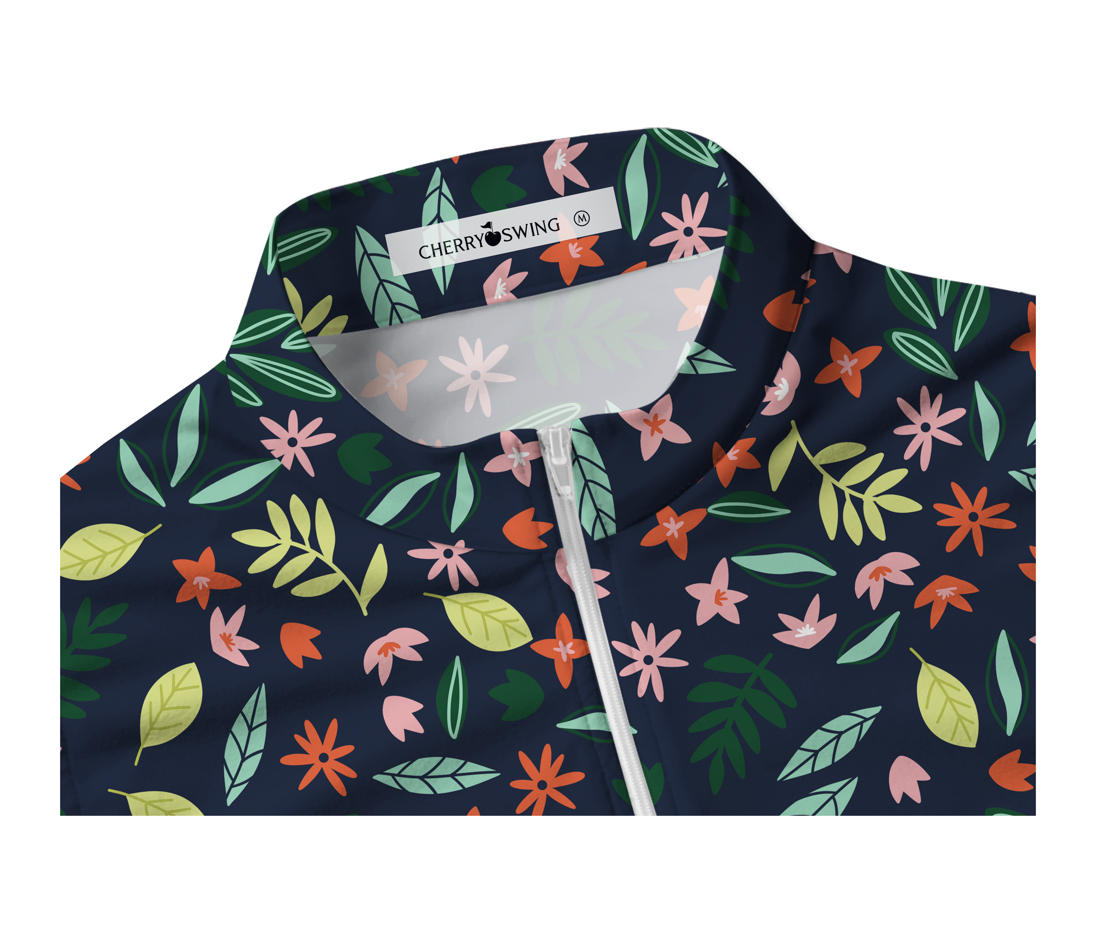 Cherryswing Women's Floral Print  Sleeveless Golf Shirt