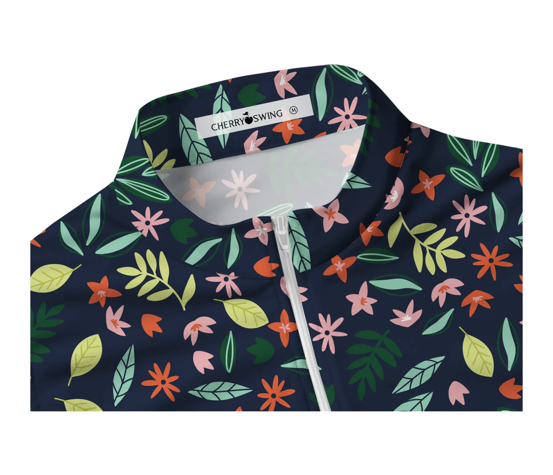 Cherryswing Women's Floral Print  Sleeveless Golf Shirt