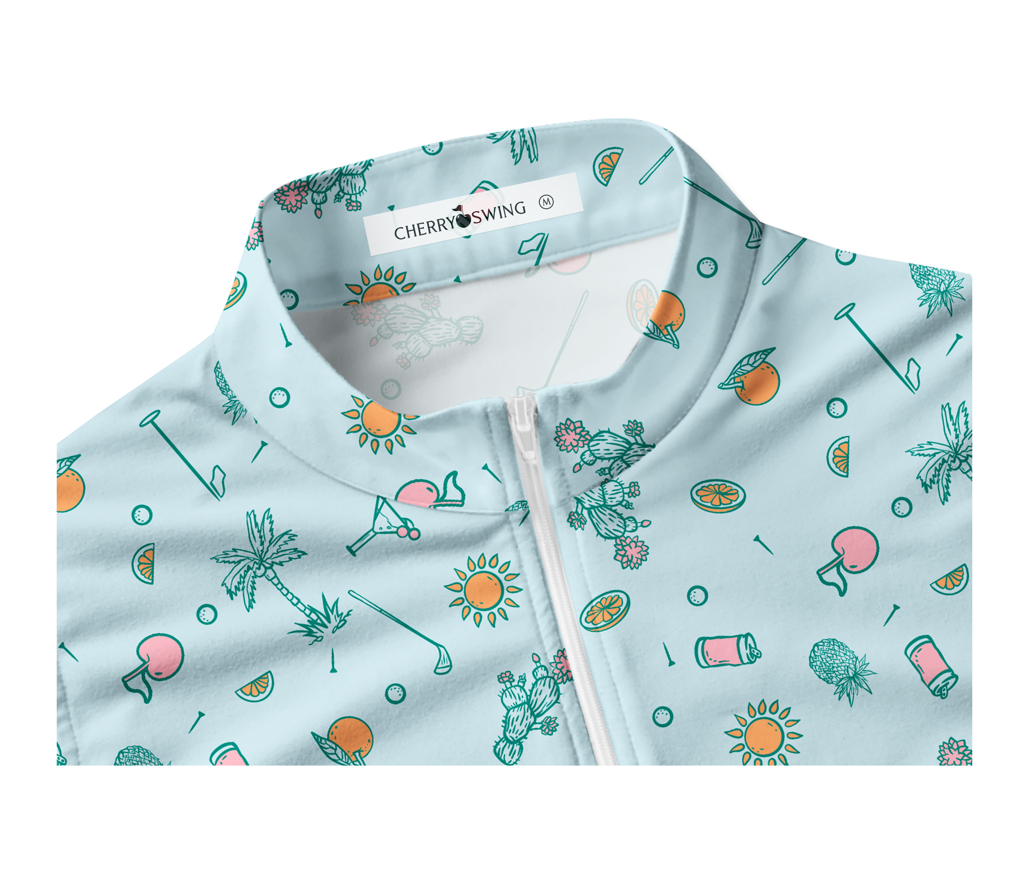 Cherryswing Women's Tropical Vacation Sleeveless Golf Shirt