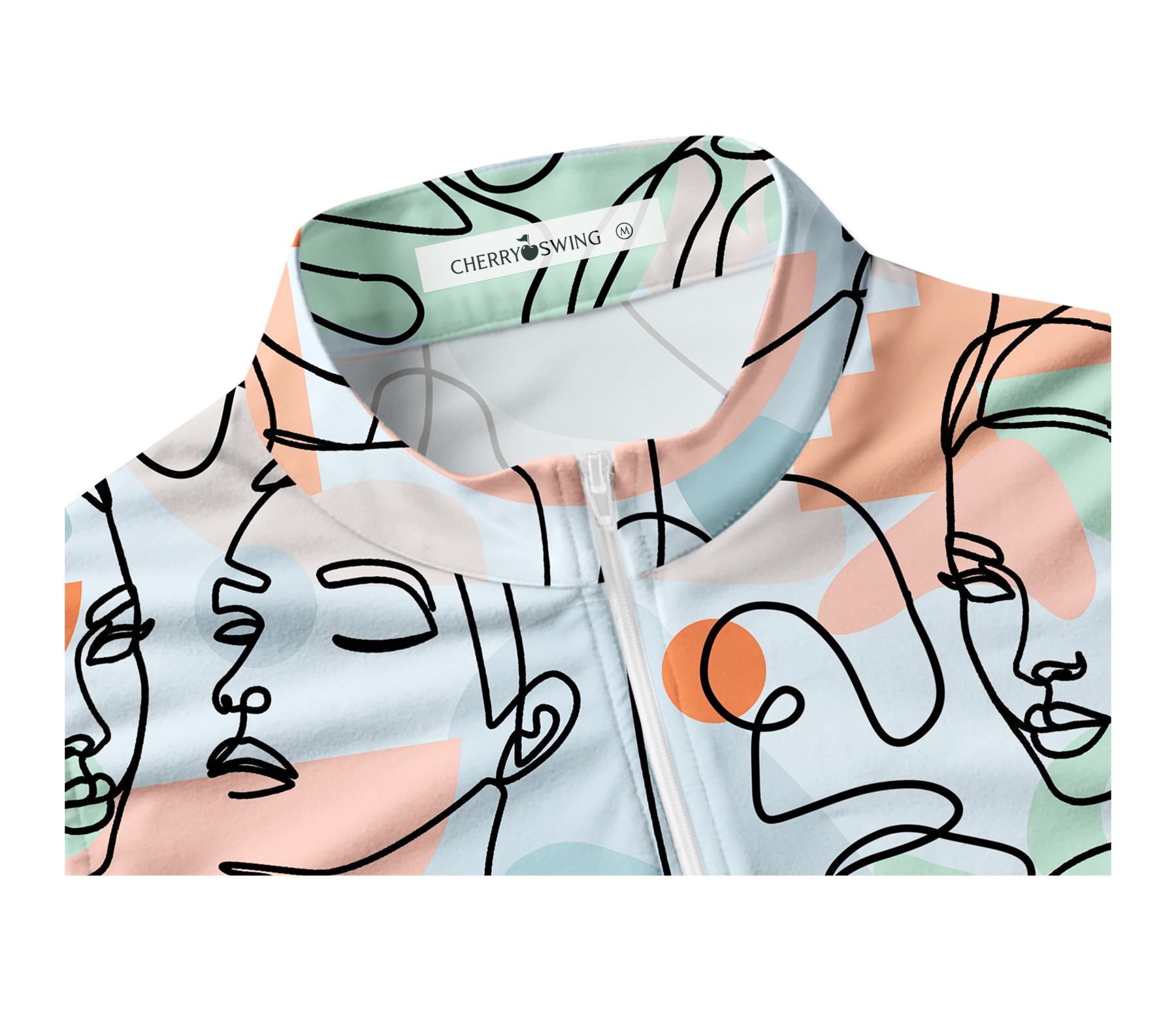 Cherryswing Women's Artistic Faces Sleeveless Golf Shirt