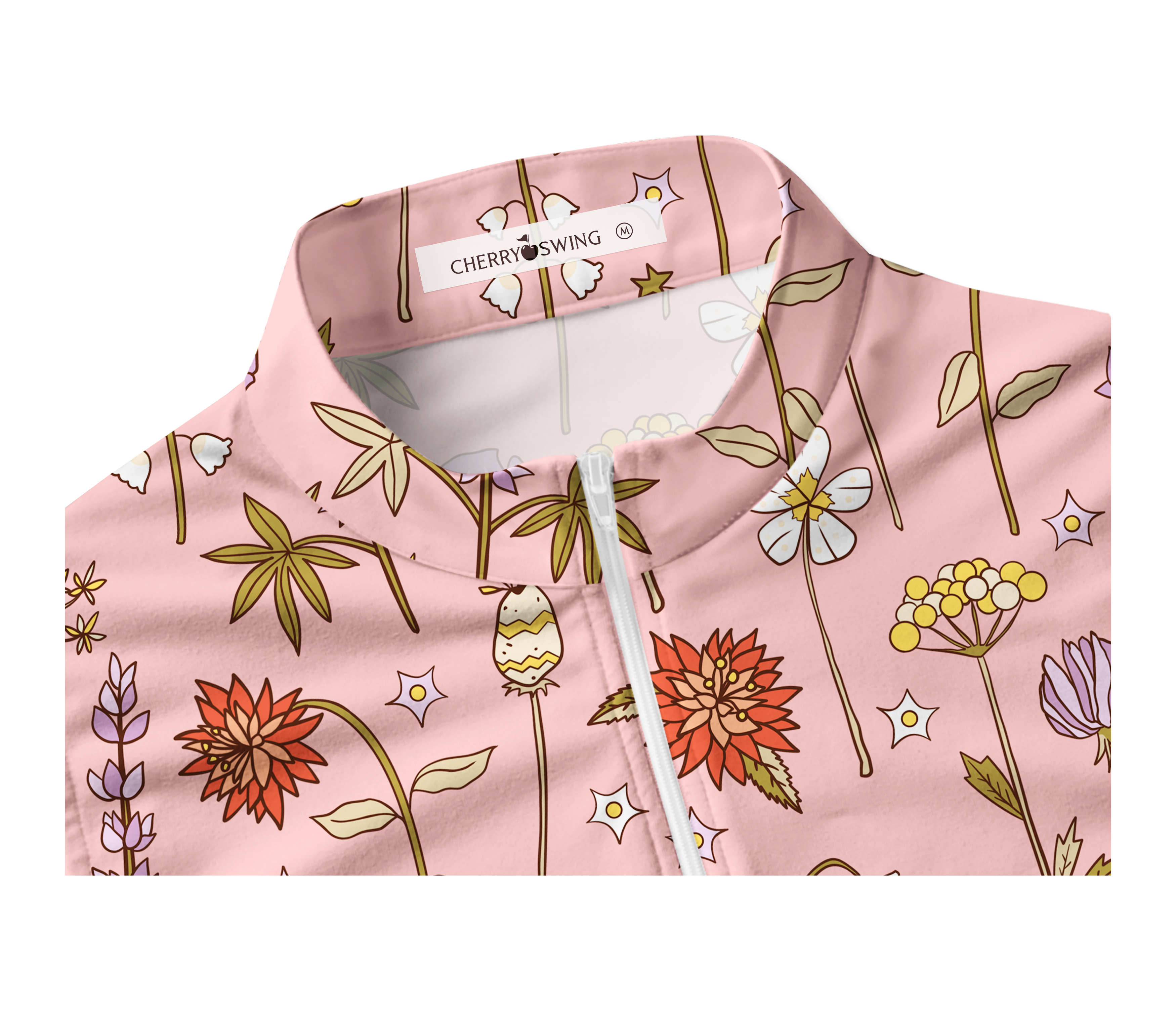Cherryswing Women's Spring Meadow Symbols Sleeveless Golf Shirt