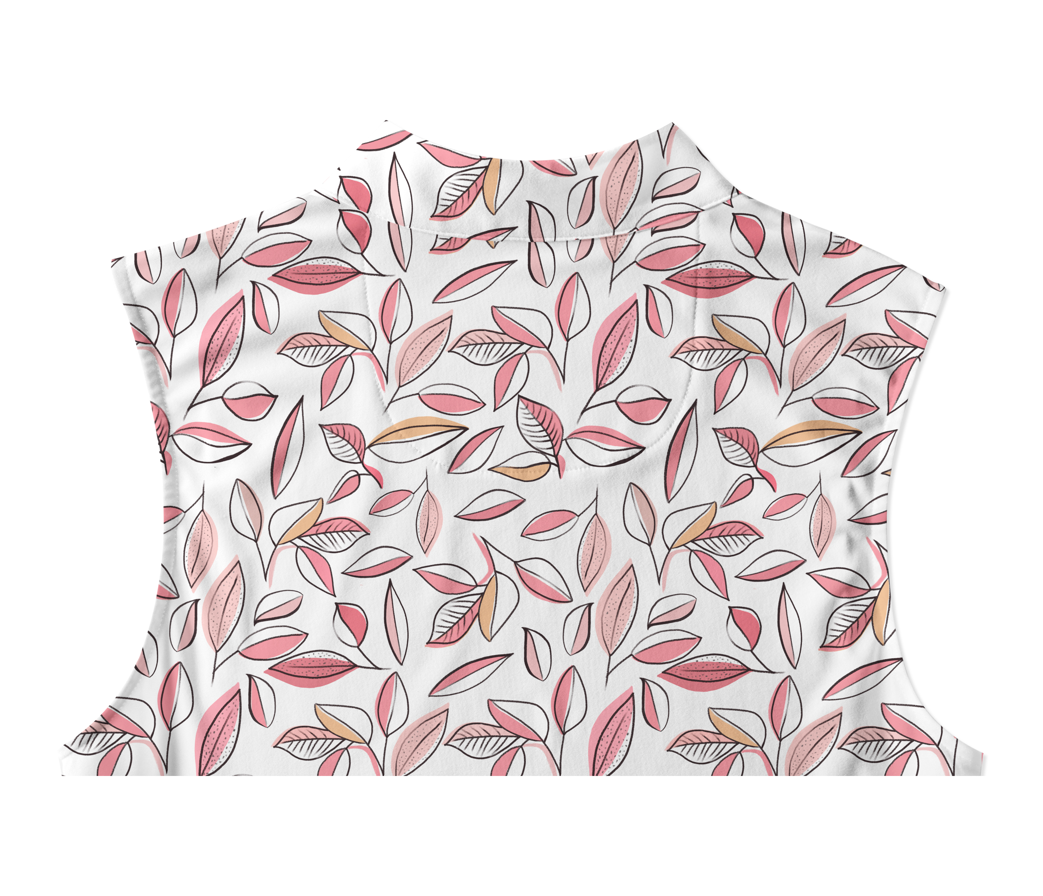 Cherryswing Women's Autumn Leaves Sleeveless Golf Shirt