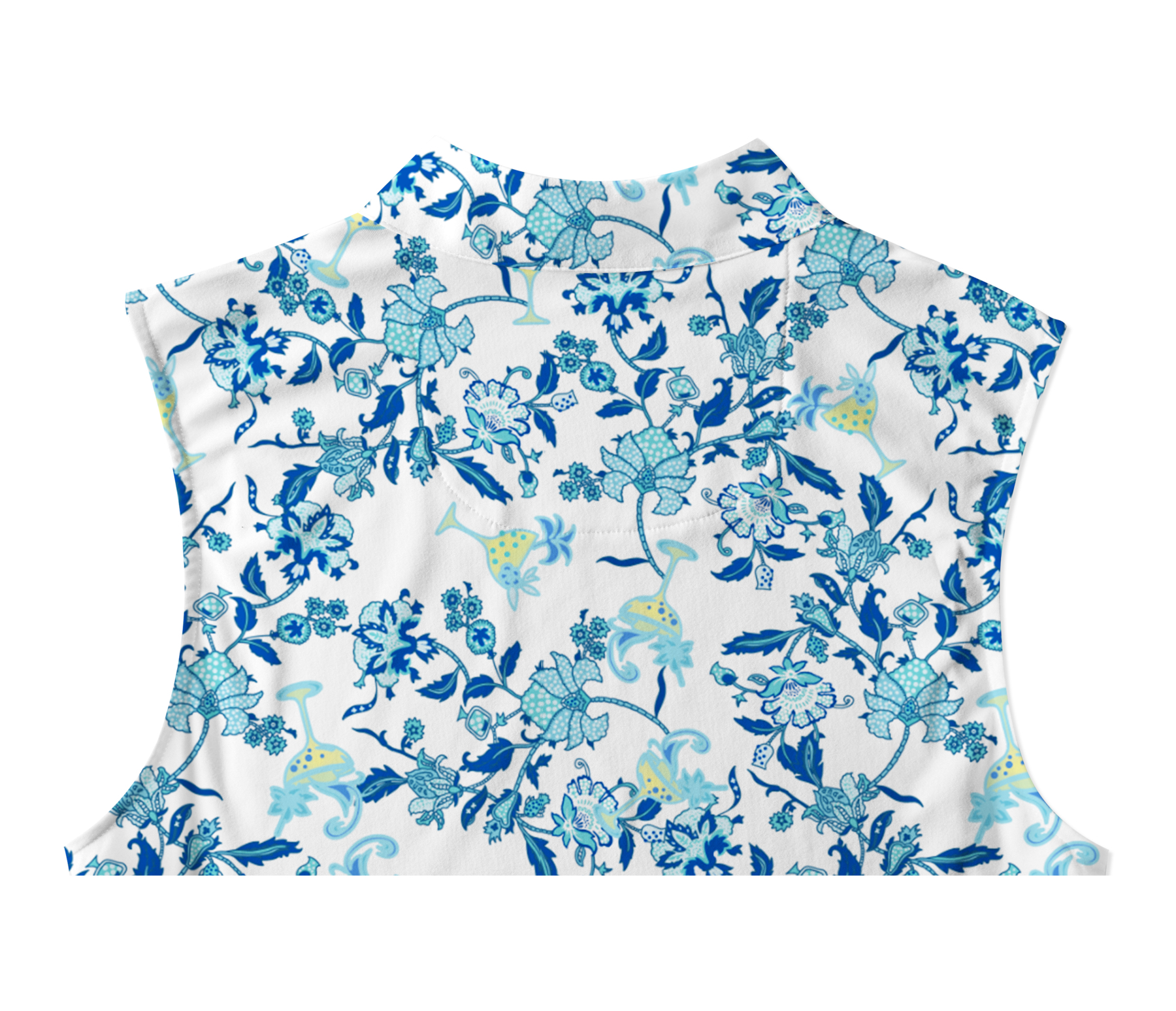 Cherryswing Women's Sleeveless Flowers Golf Polo Shirt