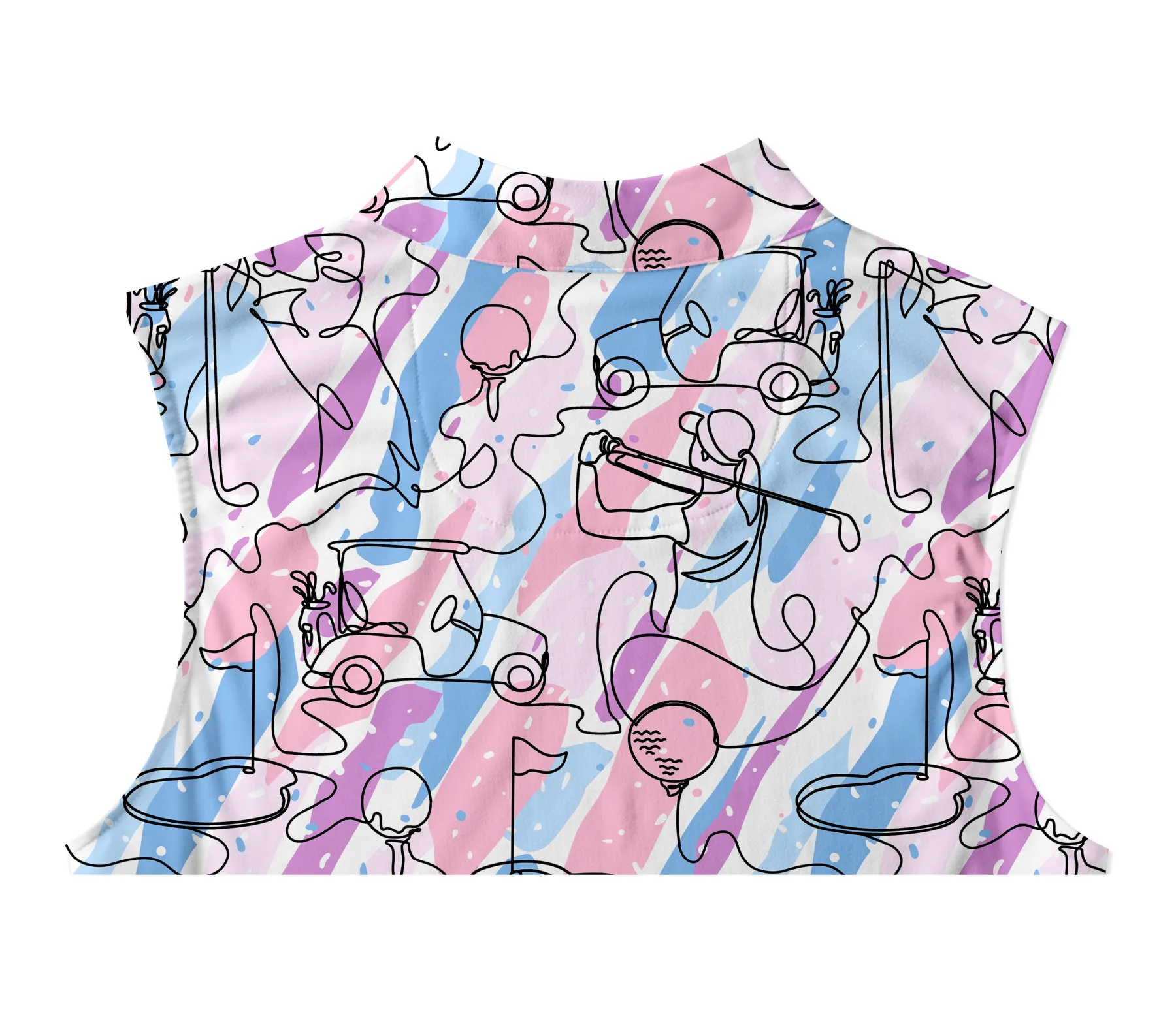 Cherryswing Women's Party in Course Golf Sleeveless Polo Shirt