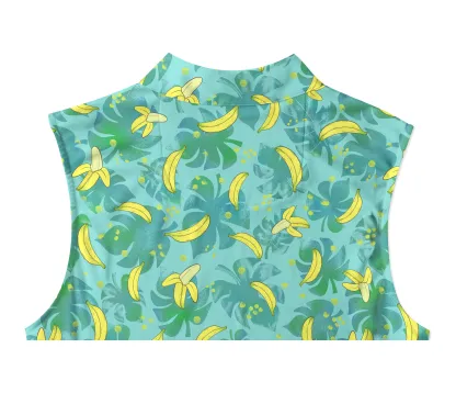 Cherryswing Women's Hawaiian Banana Golf Sleeveless Polo Shirt