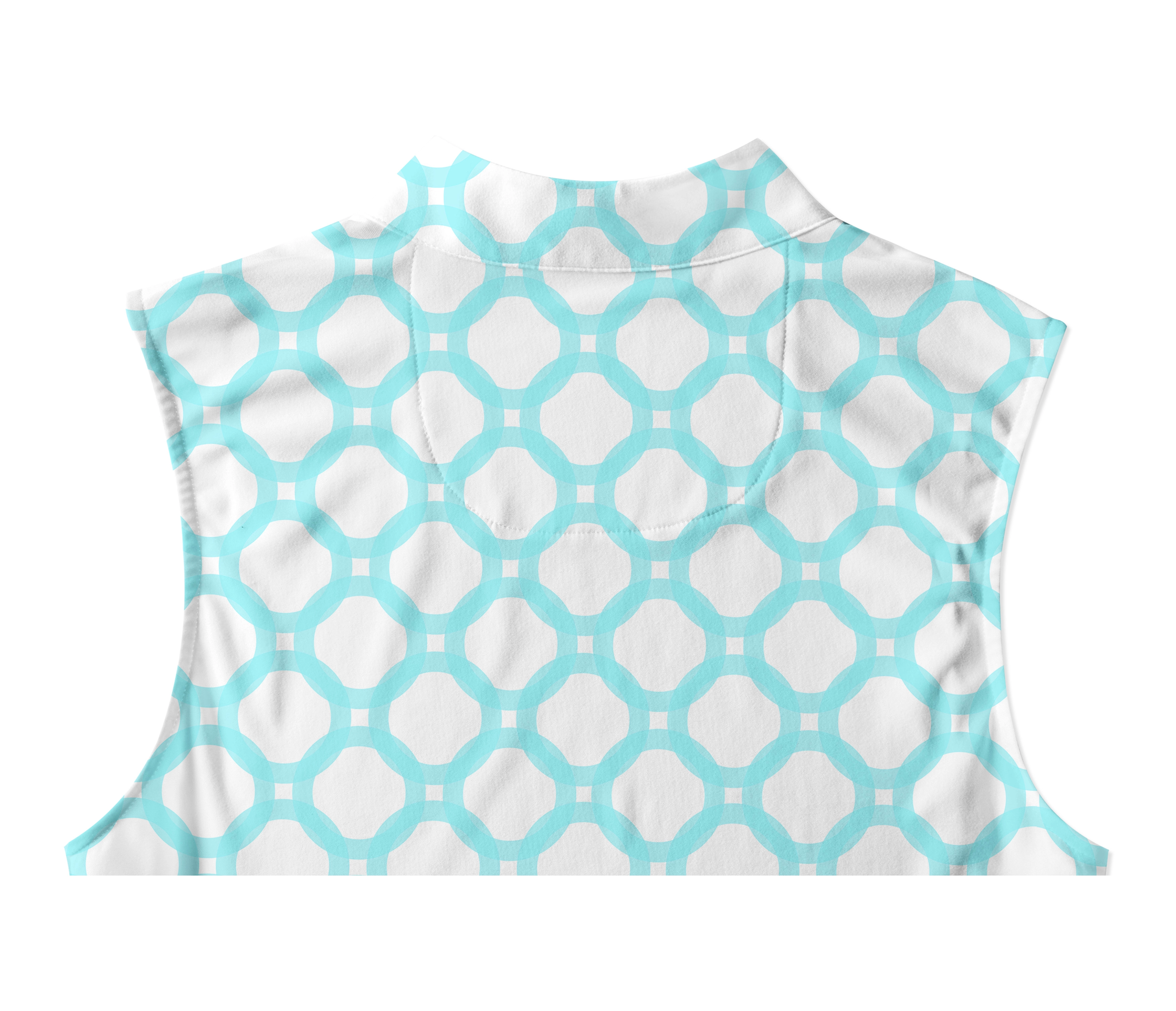 Cherryswing Women's Interlocking Geometric Golf Sleeveless Polo Shirt