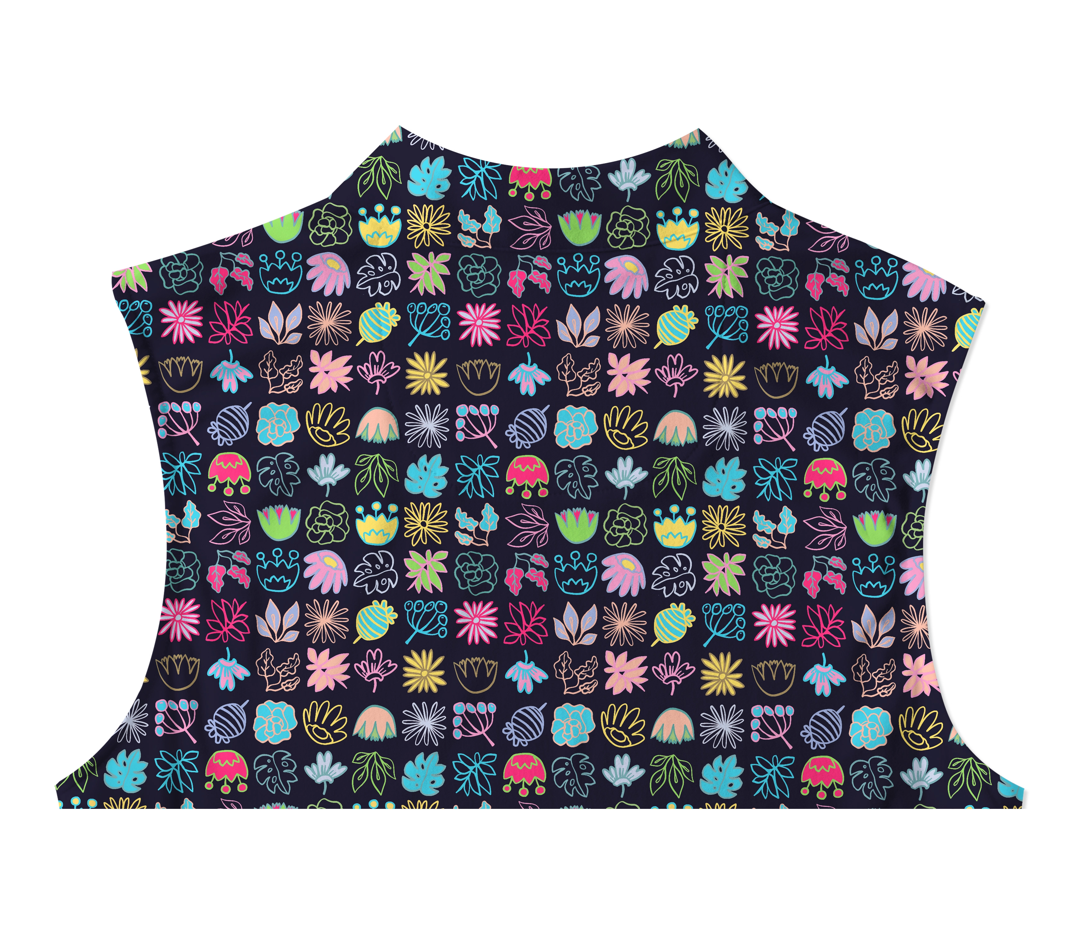 Cherryswing Women's Colorful Squares Sleeveless Polo Shirt